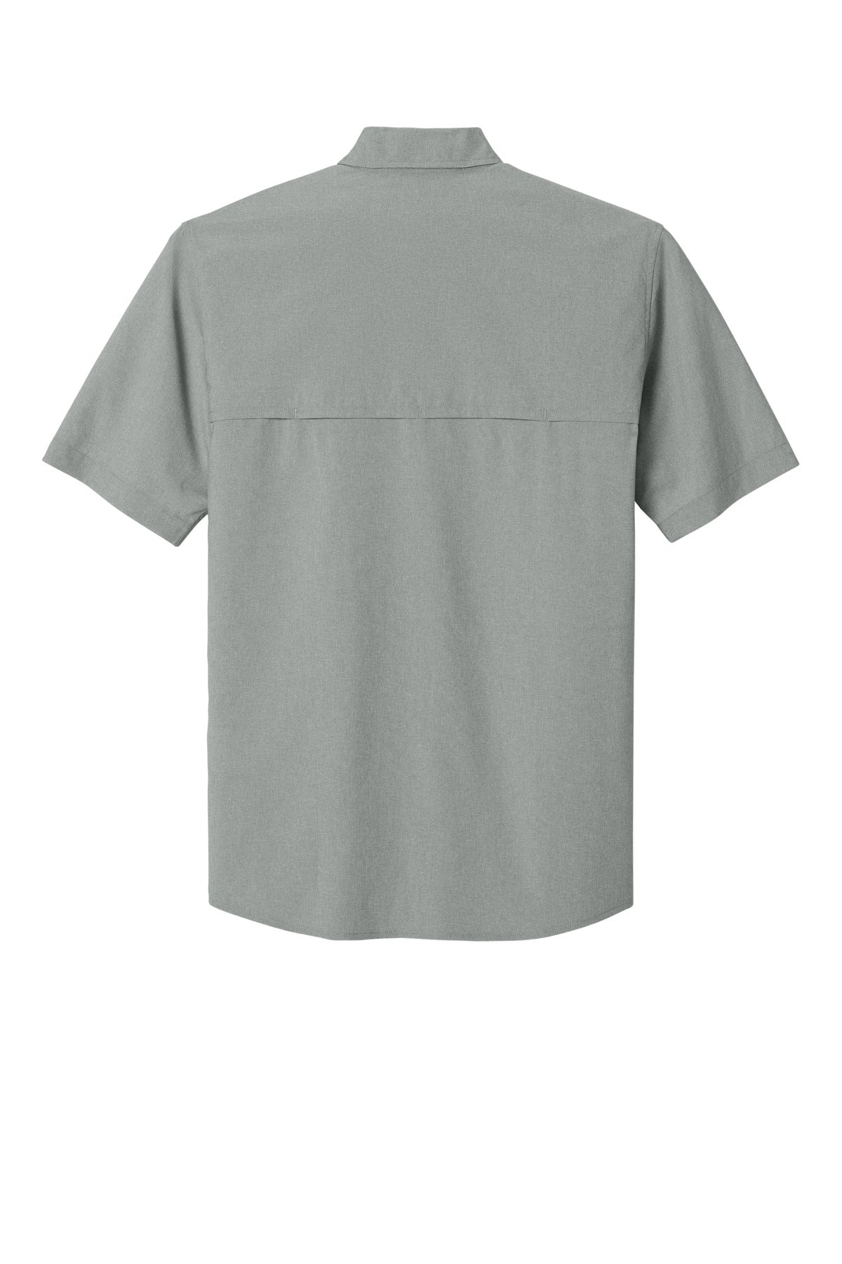 Rear View of Steel Carhartt Force Sun Defender Short Sleeve Shirt CT107107