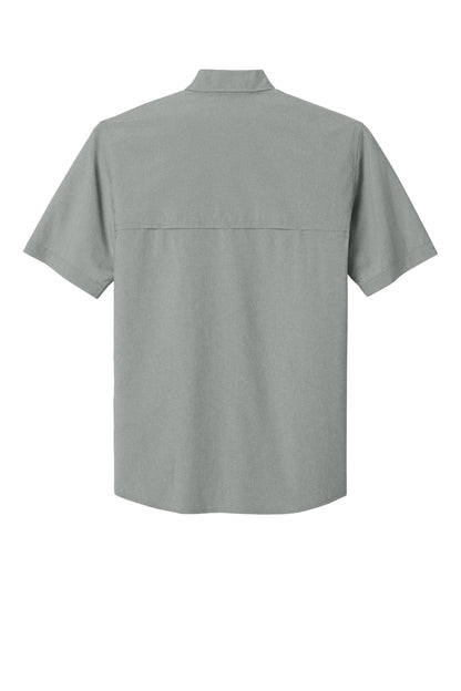 Rear View of Steel Carhartt Force Sun Defender Short Sleeve Shirt CT107107