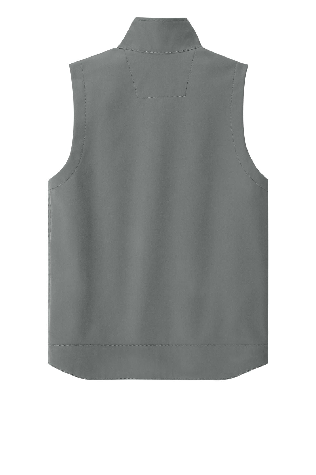 Rear View of Steel Carhartt Rain Defender Soft Shell Vest CT106439