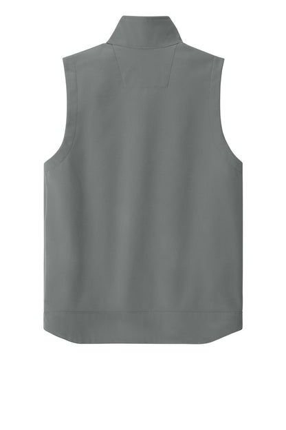 Rear View of Steel Carhartt Rain Defender Soft Shell Vest CT106439