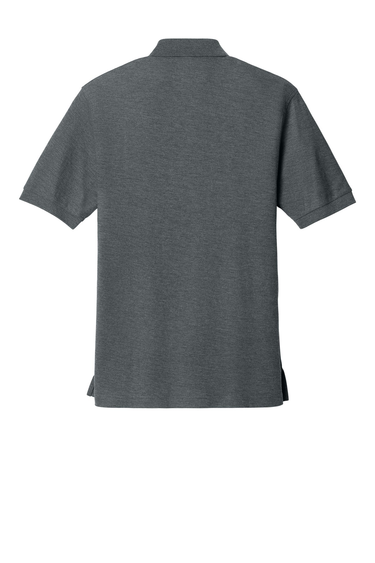 Rear View of Steel Grey Port Authority Extended Size Silk Touch Polo K500ES