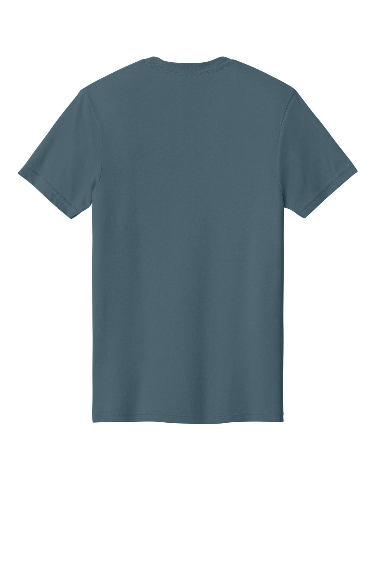 Rear View of SteelBlue Gildan Softstyle CVC Tee 64000CVC