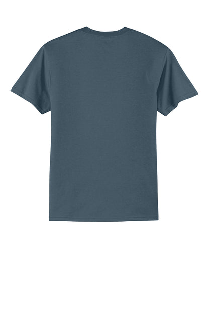 Rear View of SteelBlue Port & Co Core Blend Tee. PC55