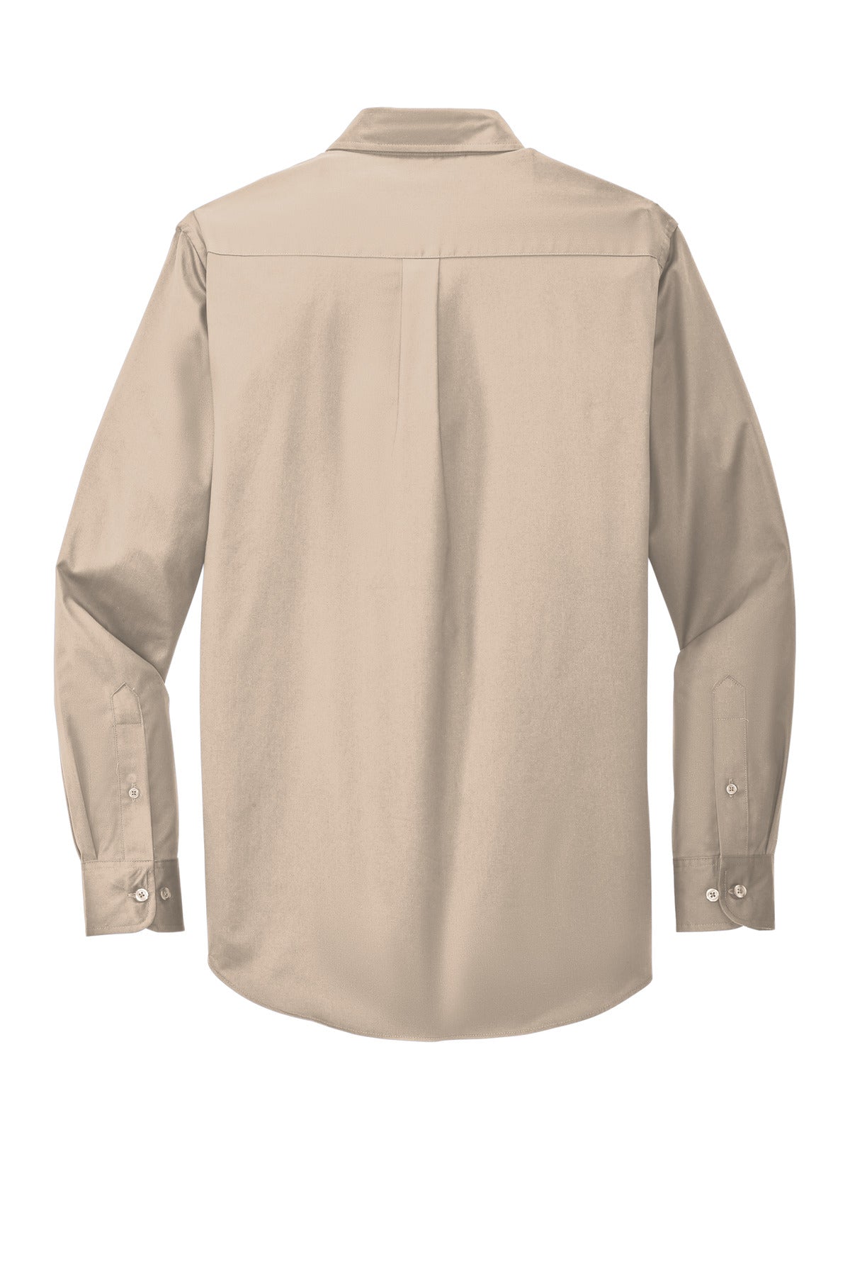 Rear View of Stone Port Authority Long Sleeve Easy Care Shirt S608