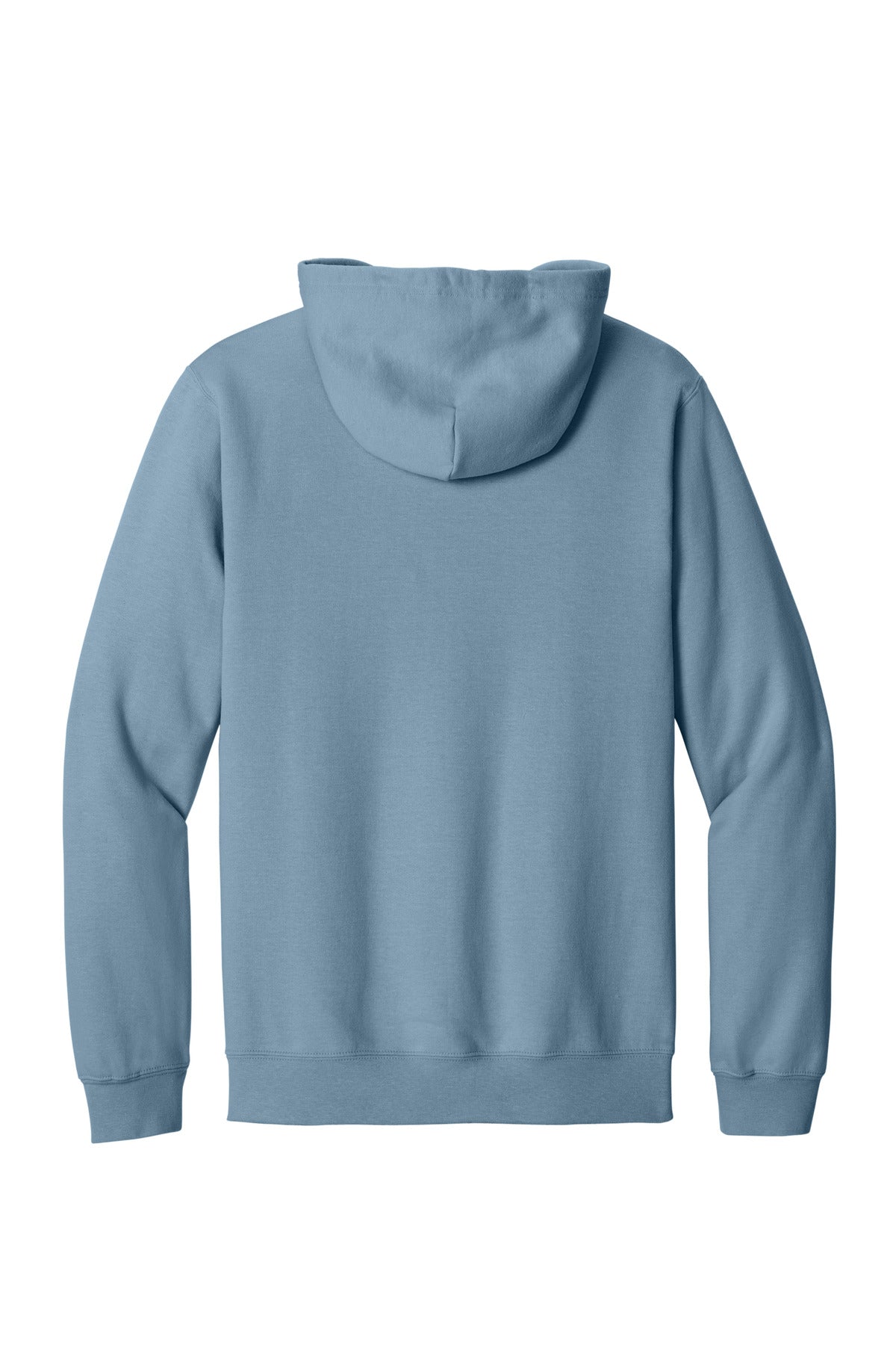 Rear View of StoneBlue Gildan Softstyle Midweight Fleece Full-Zip Hooded Sweatshirt SF600