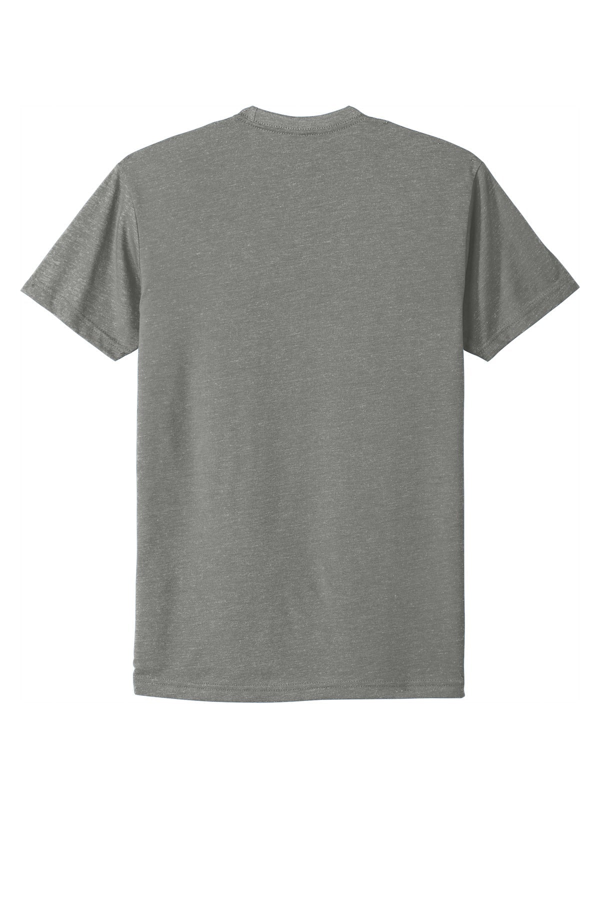Rear View of StoneGray Next Level Apparel Adult CVC Tee. NL6210