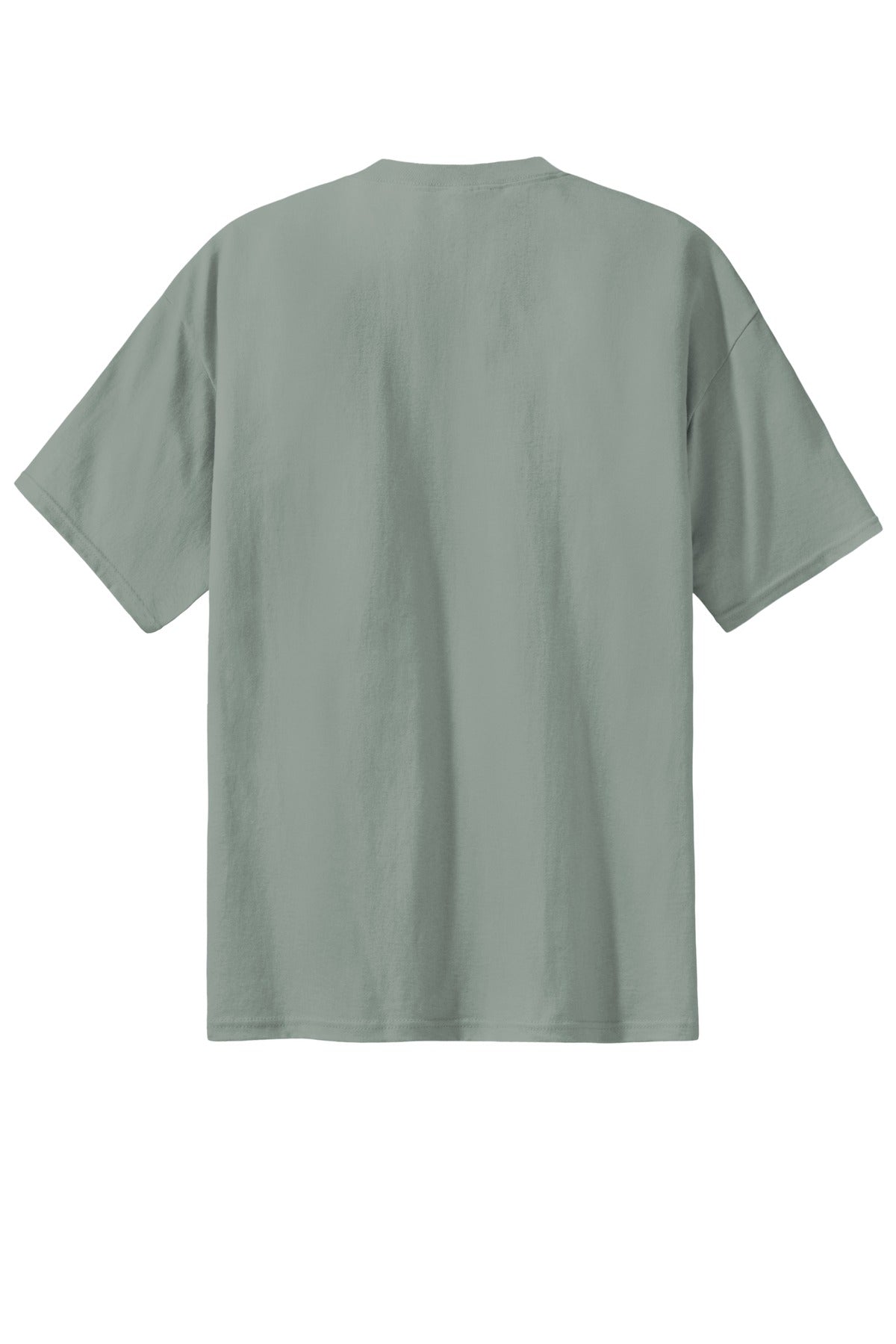 Rear View of Stonewshd Grn Port & Co Tall Essential Tee. PC61T