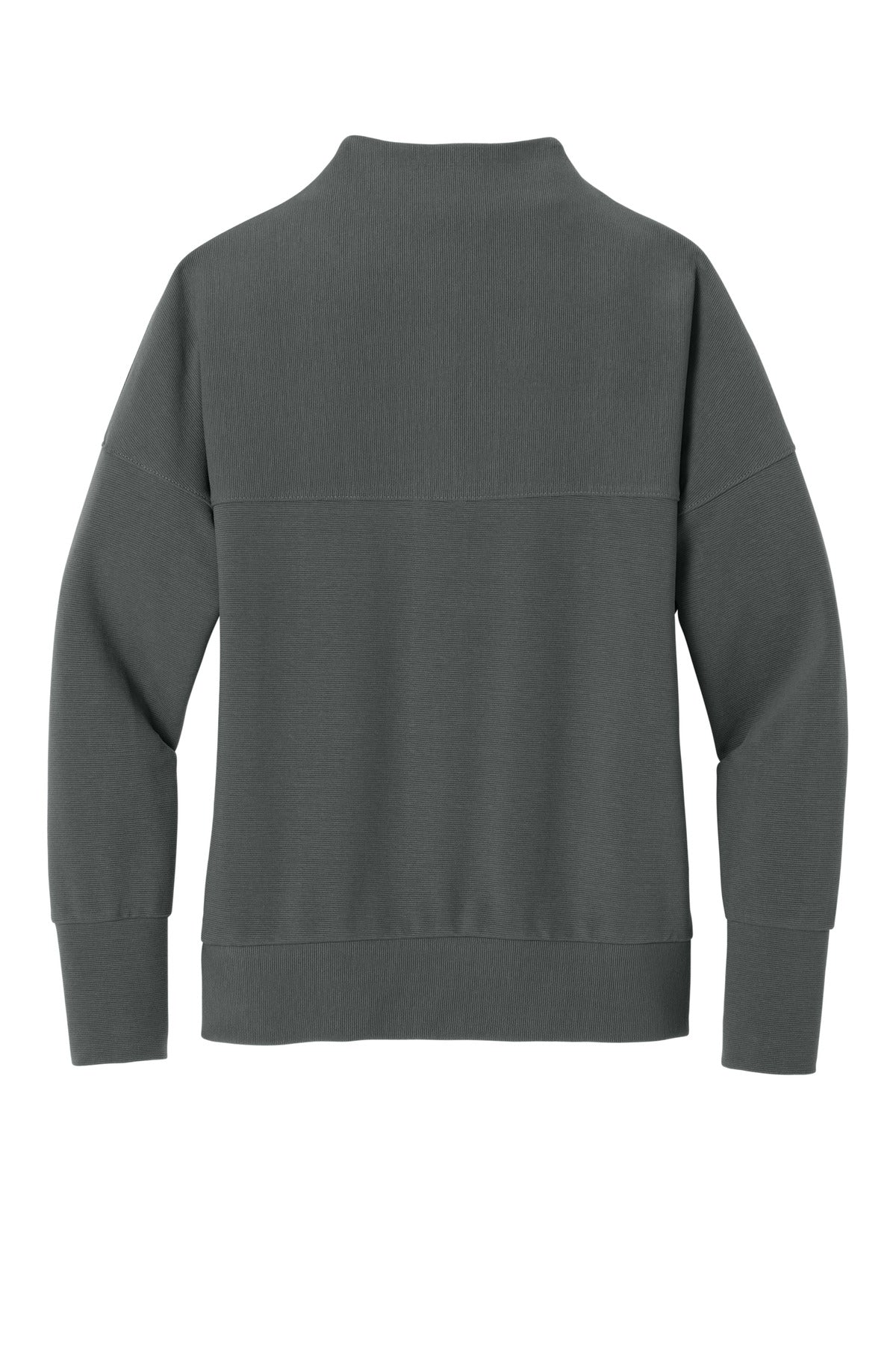 Rear View of StormGrey Mercer+Mettle Women's Linear Texture 1/4-Zip MM3041