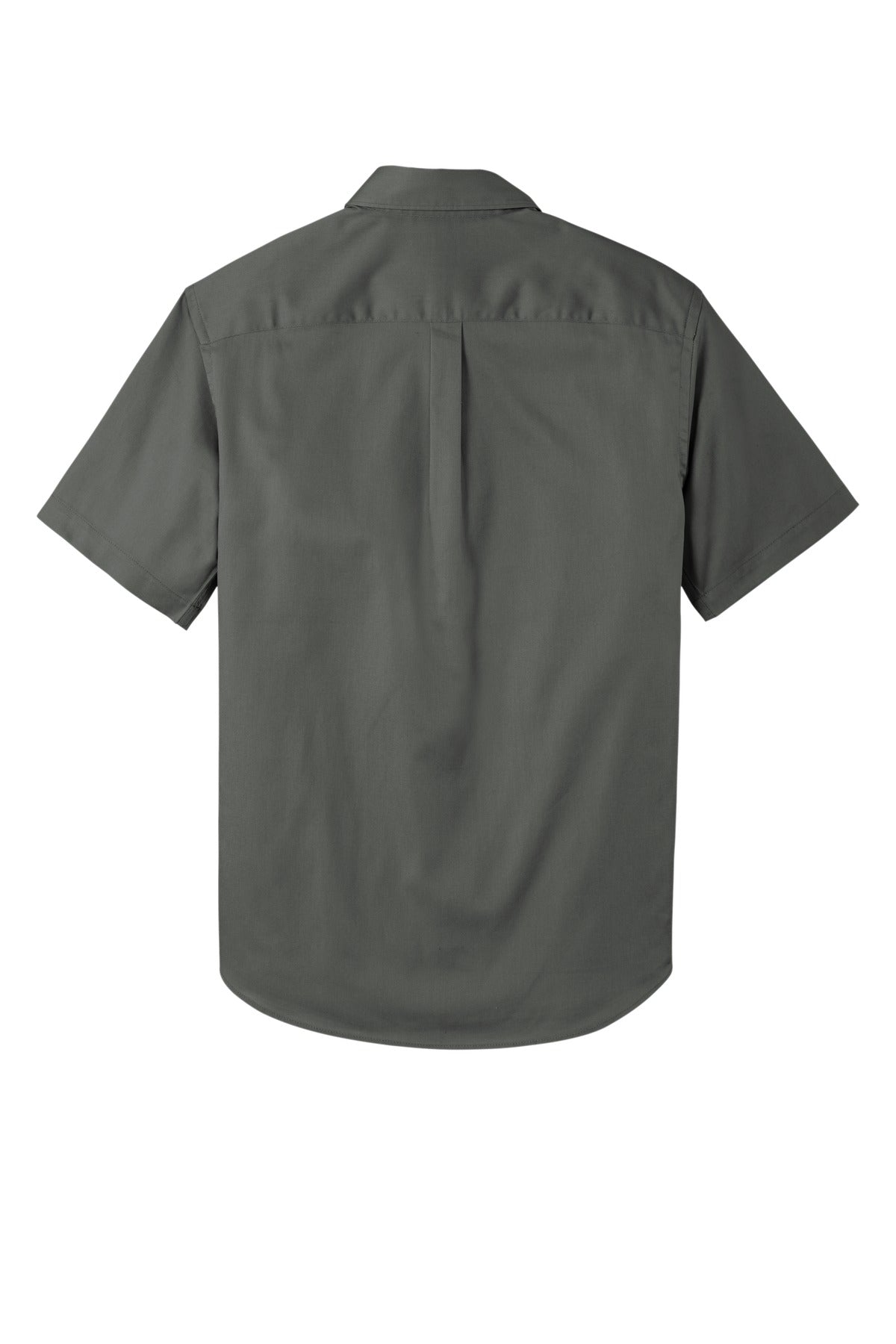 Rear View of StormGrey Port Authority Short Sleeve SuperPro React Twill Shirt. W809