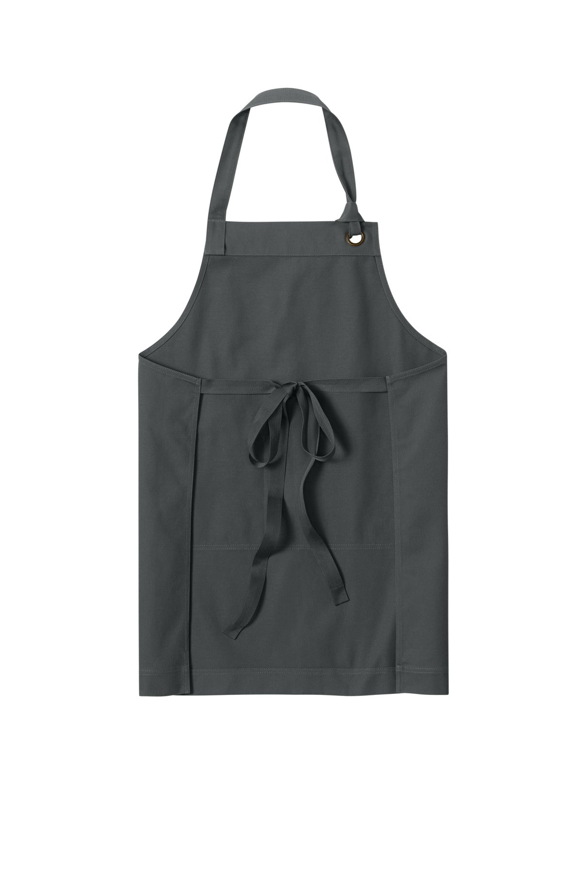 Rear View of StormGrey Port Authority Signature Heavy Twill Bib Apron A900