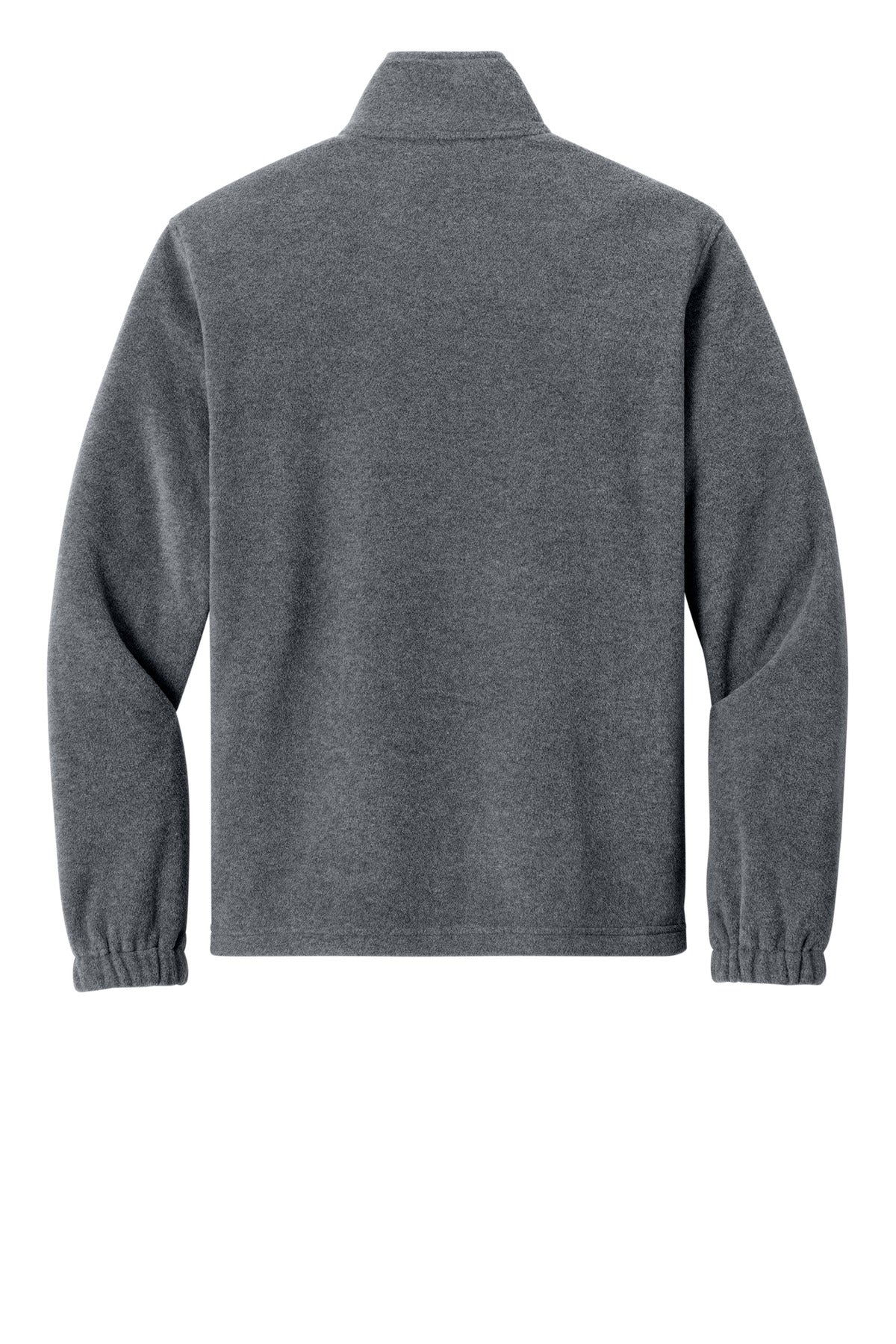 Rear View of StrmGryHtr Port Authority Plush Fleece Full-Zip Jacket F190