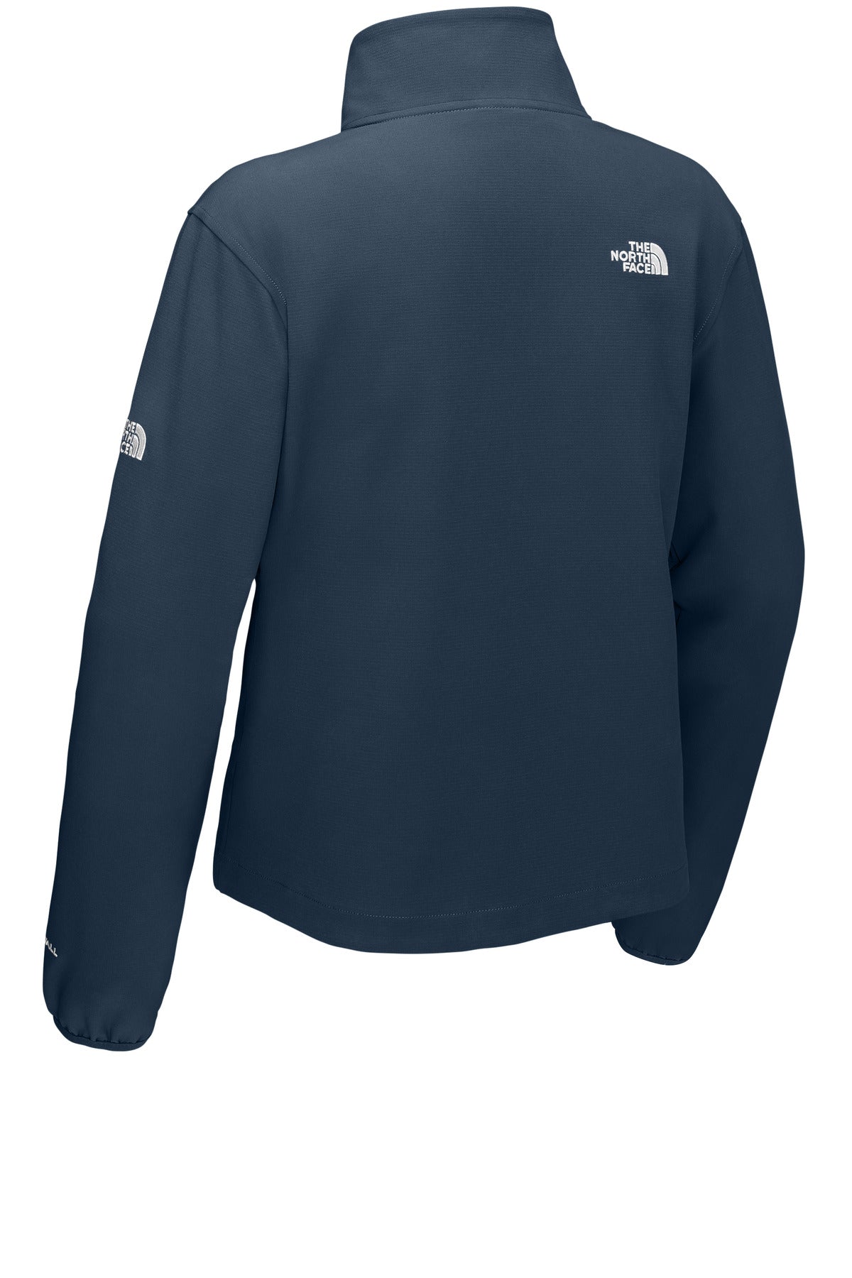 Rear View of SummitNavy The North Face Women's Edge Stretch Soft Shell Jacket NF0A8ENP