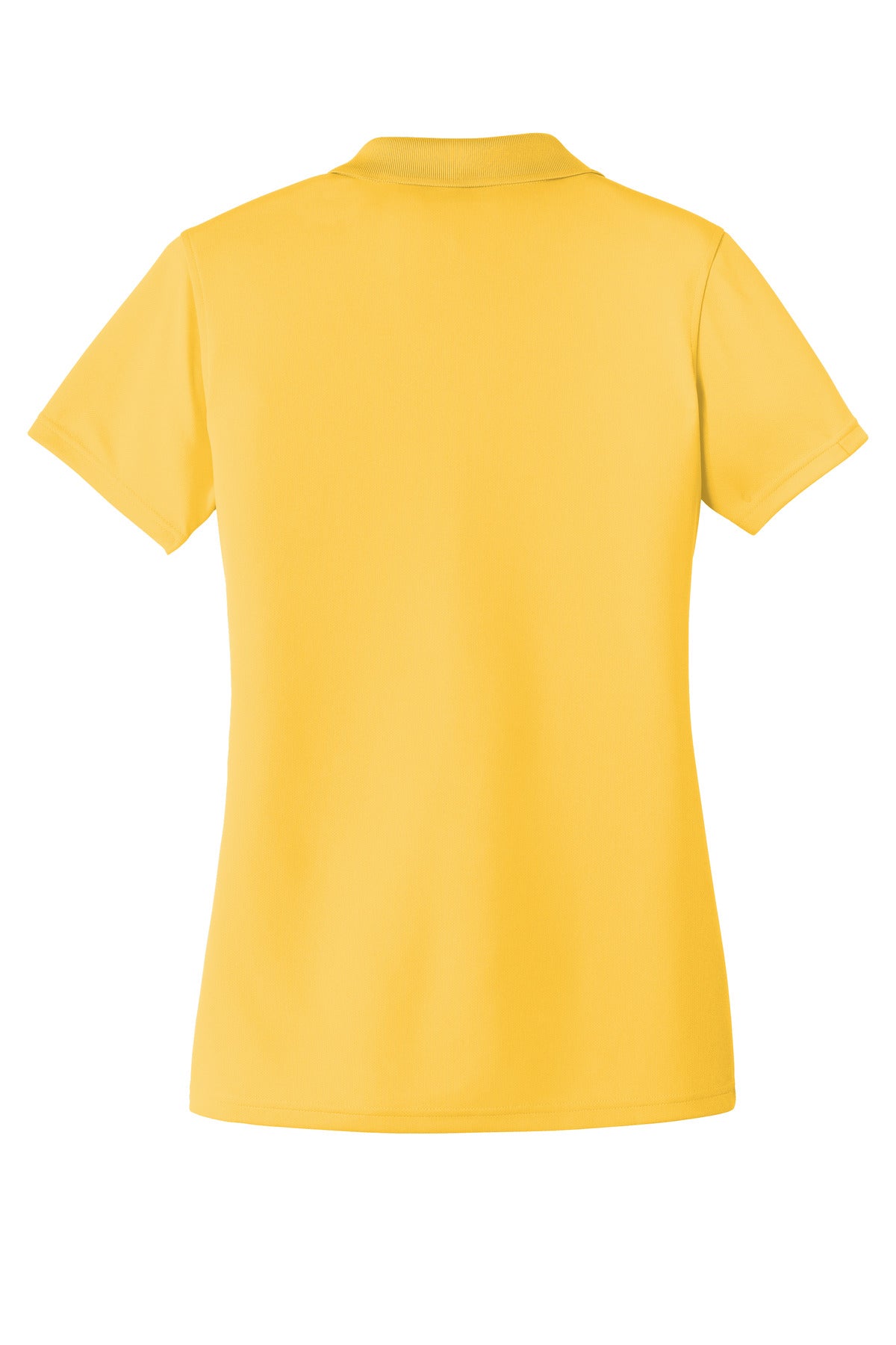 Rear View of Sunburst Yllw Port Authority Women's Dry Zone UV Micro-Mesh Polo. LK110