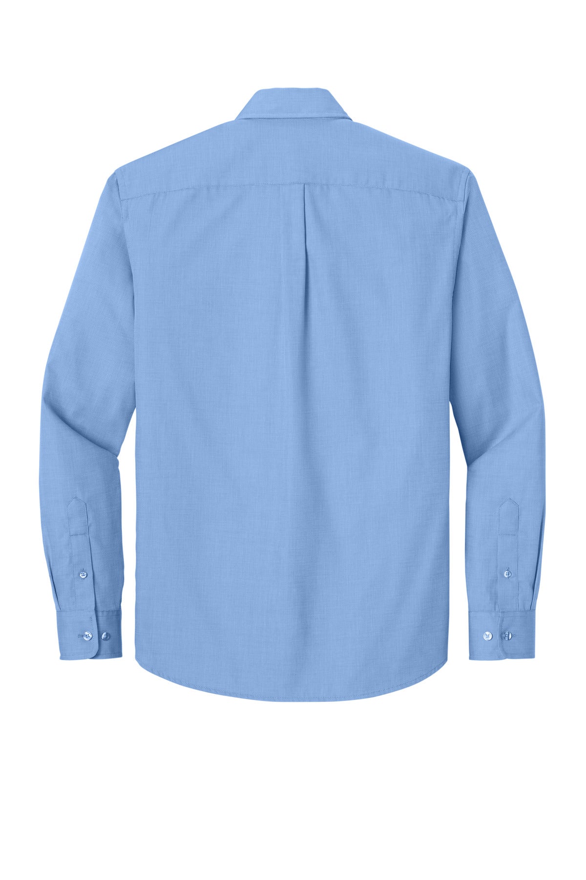 Rear View of SwissBlue Port Authority Long Sleeve Nailhead Easy Care Shirt W816