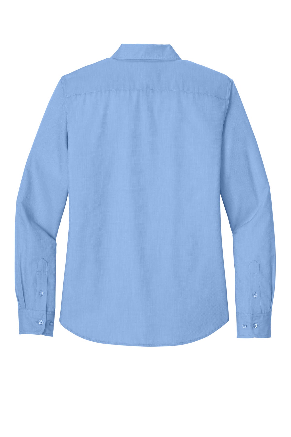 Rear View of SwissBlue Port Authority Women's Long Sleeve Nailhead Easy Care Shirt LW816