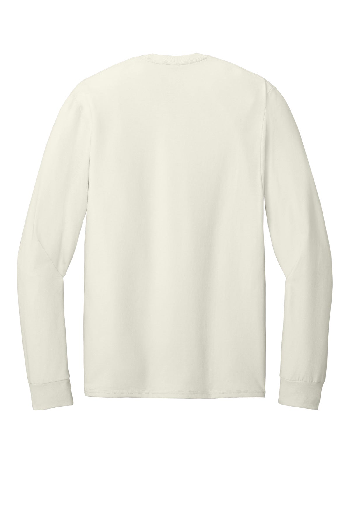 Rear View of SwtCrmHthr Jerzees Classics Unisex Cotton Long Sleeve T-Shirt 363L