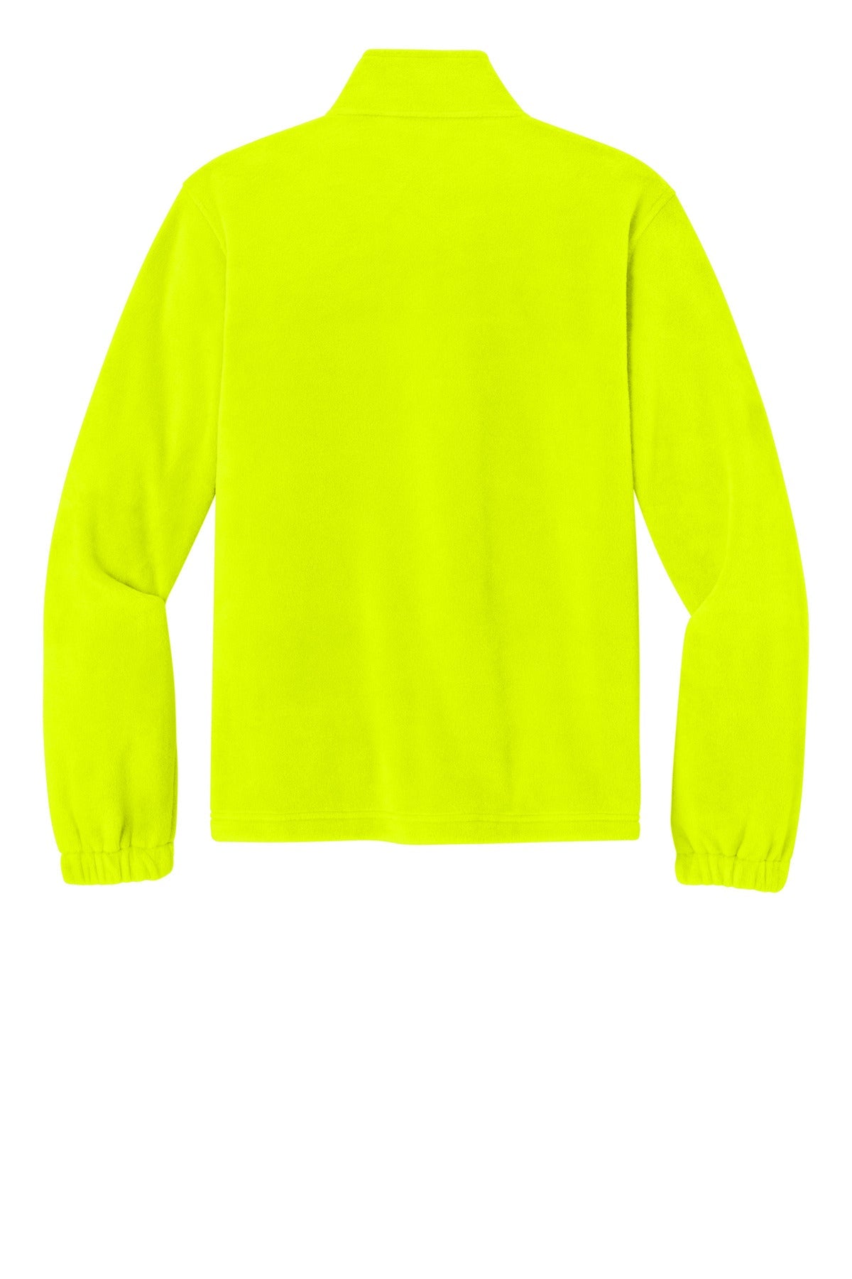 Rear View of SYellow Port Authority Plush Fleece Full-Zip Jacket F190