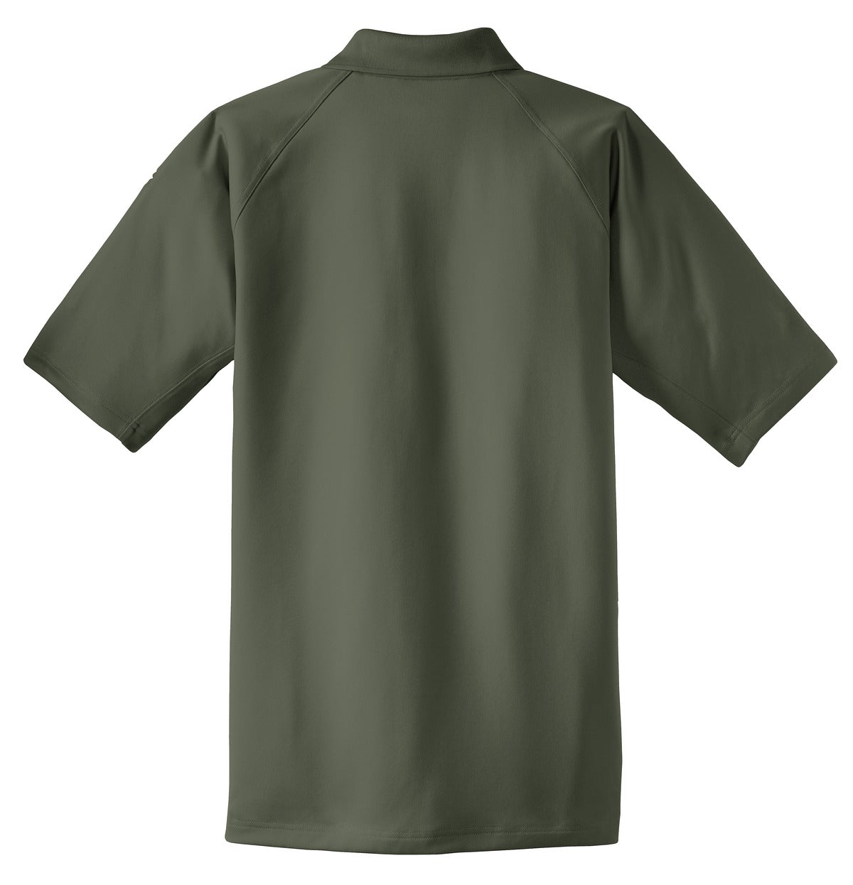 Rear View of Tactical Green CornerStone - Select Snag-Proof Tactical Polo. CS410