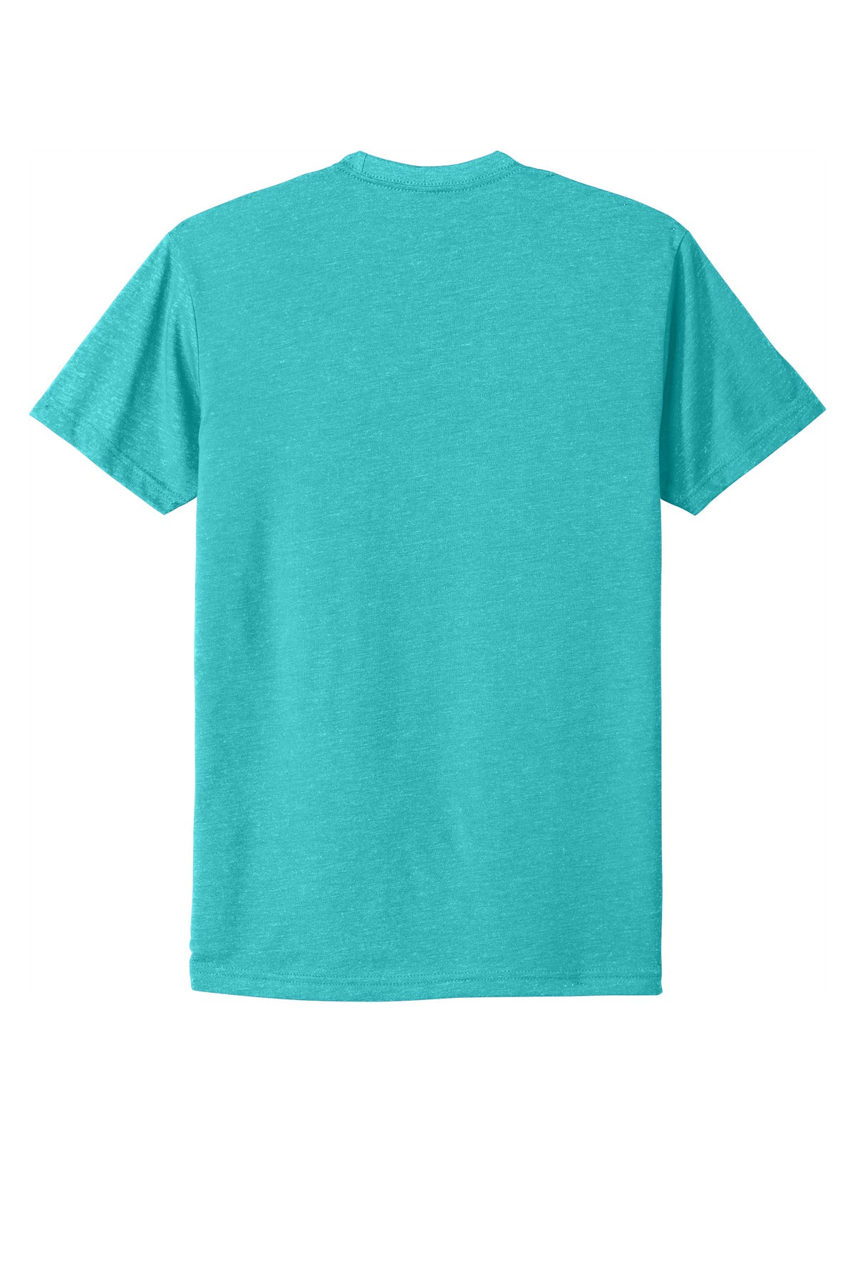 Rear View of TahitiBlue Next Level Apparel Adult CVC Tee. NL6210