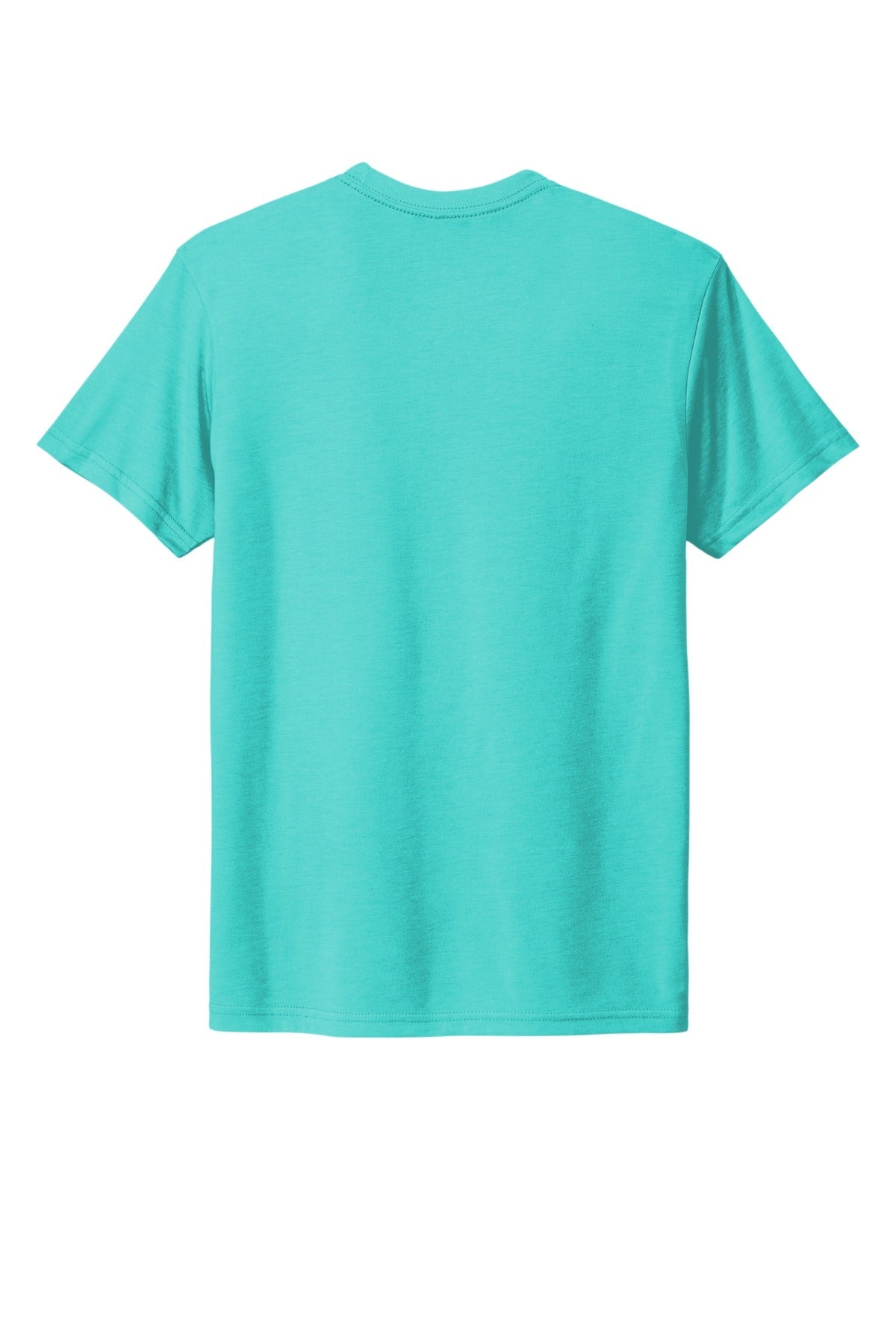 Rear View of TahitiBlue Next Level Apparel Adult Tri-Blend Tee. NL6010