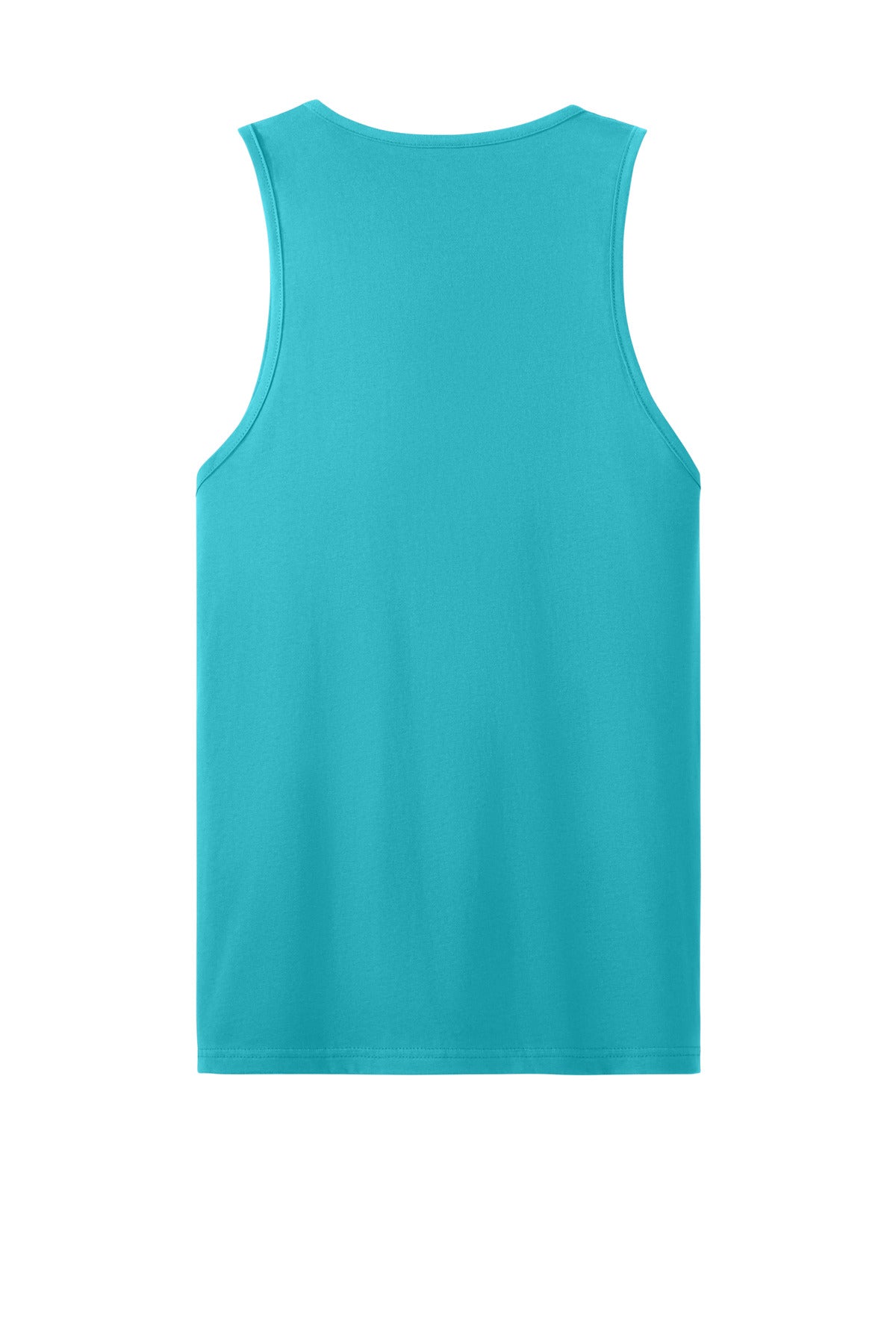 Rear View of TahitiBlue Next Level Apparel Cotton Muscle Tank NL3633