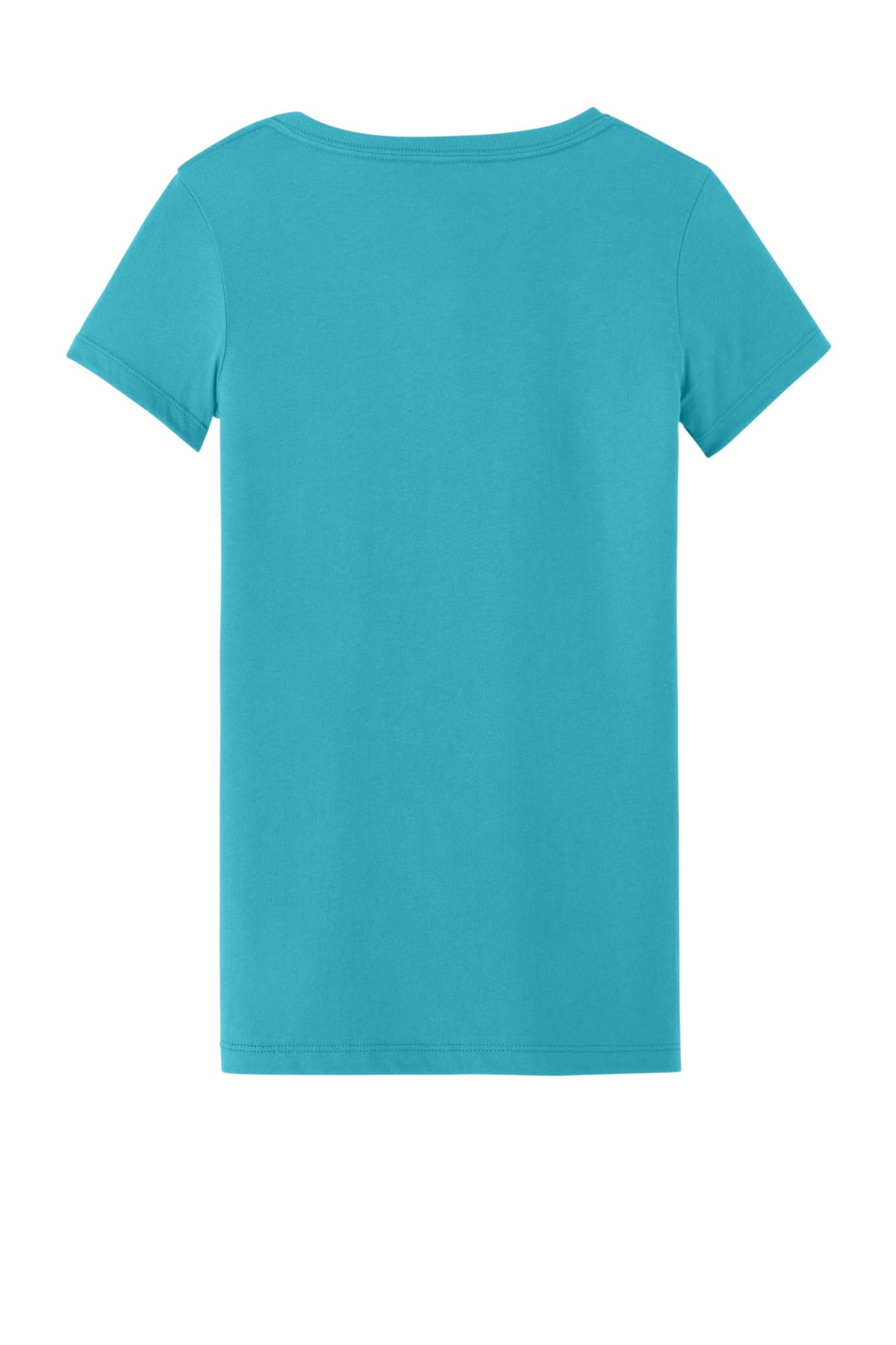 Rear View of TahitiBlue Next Level Apparel Women's Ideal V-Neck Tee NL1540