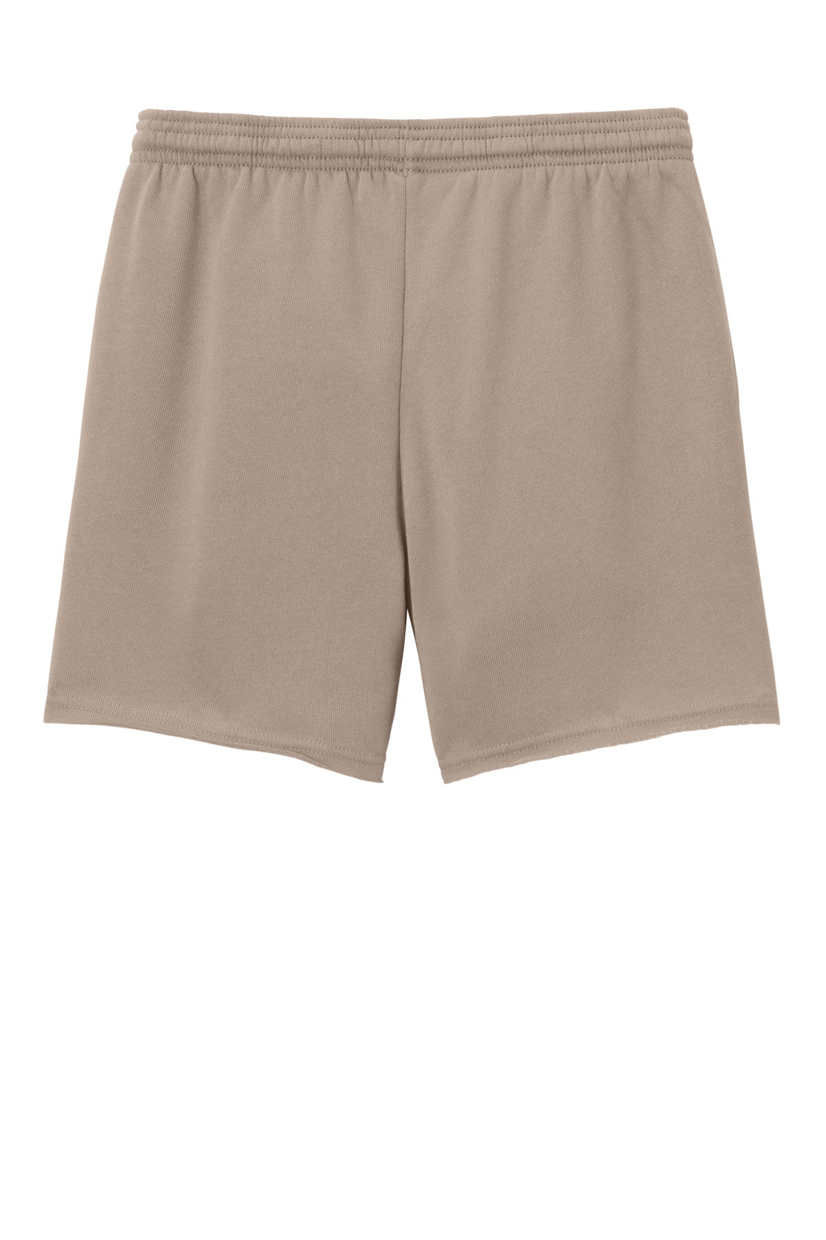 Rear View of Tan BELLA+CANVAS Women's Cutoff Sweatshort BC3787