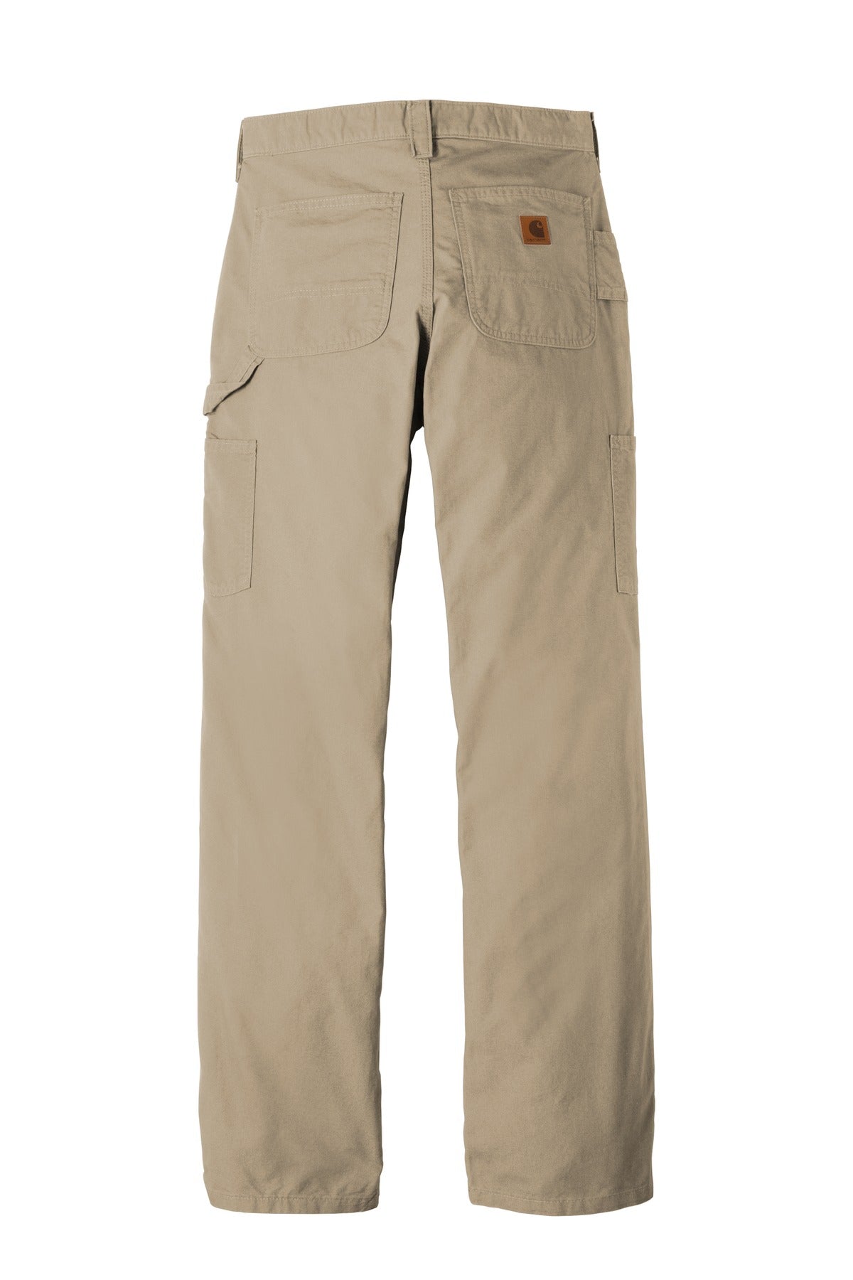 Rear View of Tan Carhartt Canvas Work Dungaree. CTB151