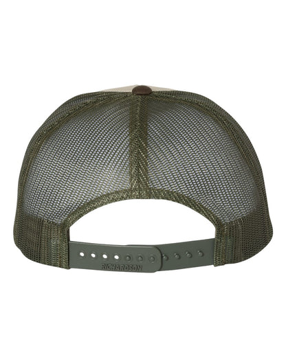 Rear View of Tan/ Loden/ Brown Low Pro Trucker Cap - 115