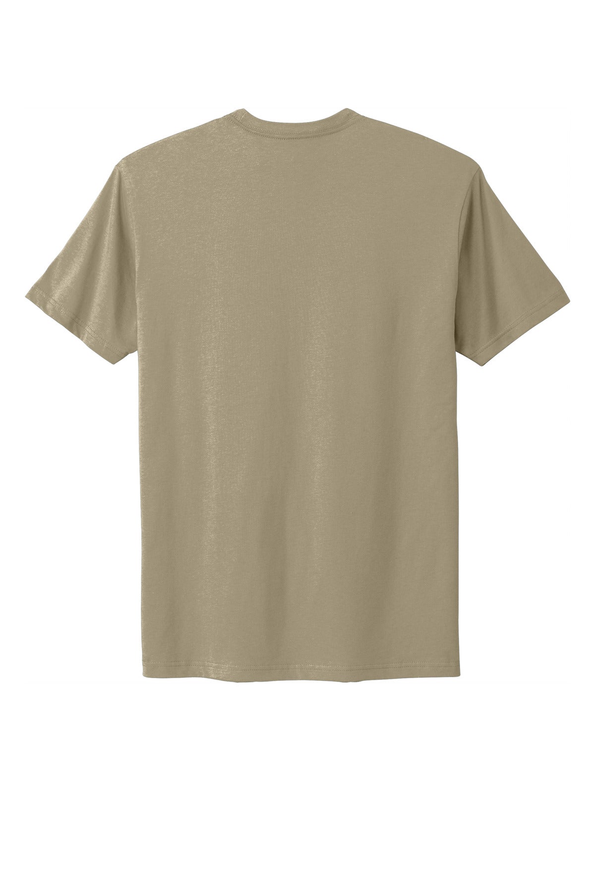 Rear View of Tan Next Level Apparel Adult Cotton Tee. NL3600