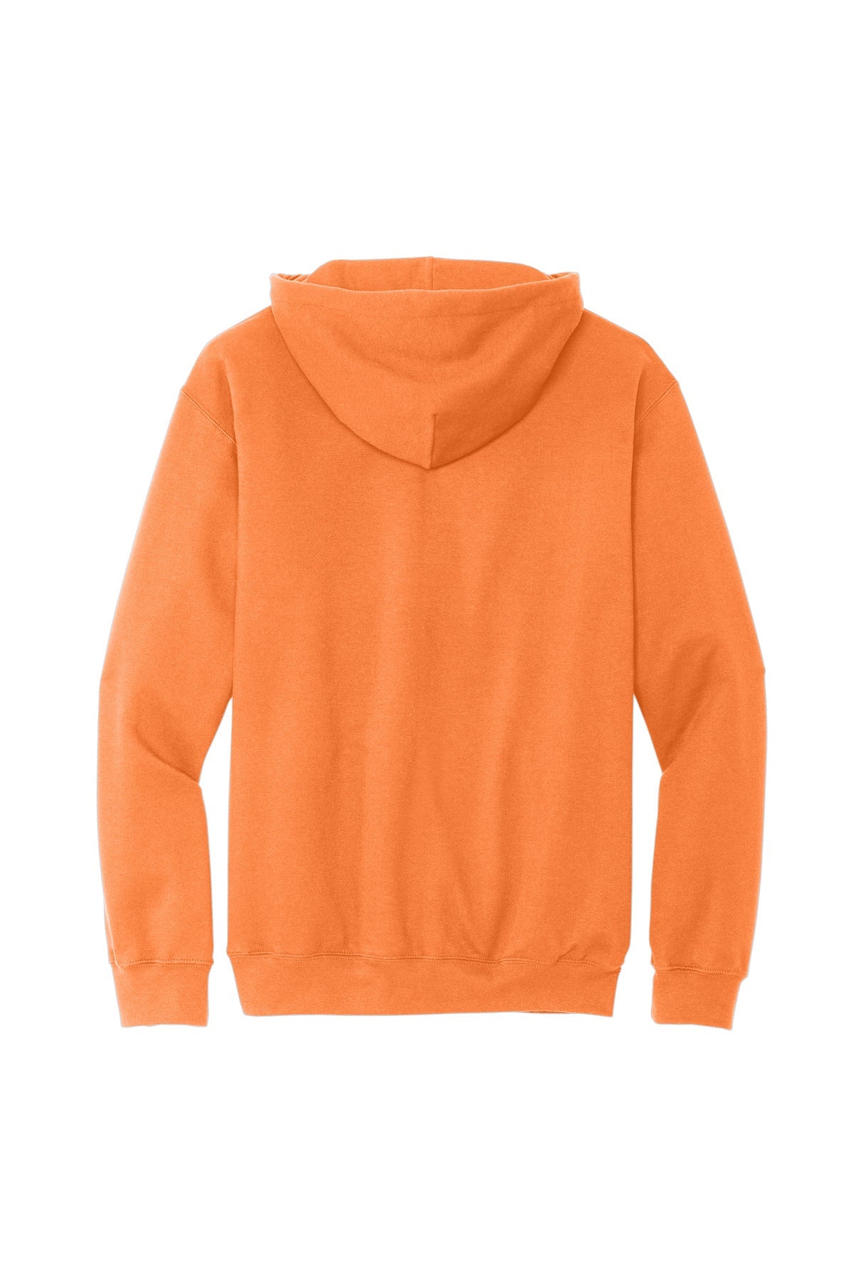 Rear View of Tangerine Gildan Softstyle Midweight Pullover Hooded Sweatshirt SF500