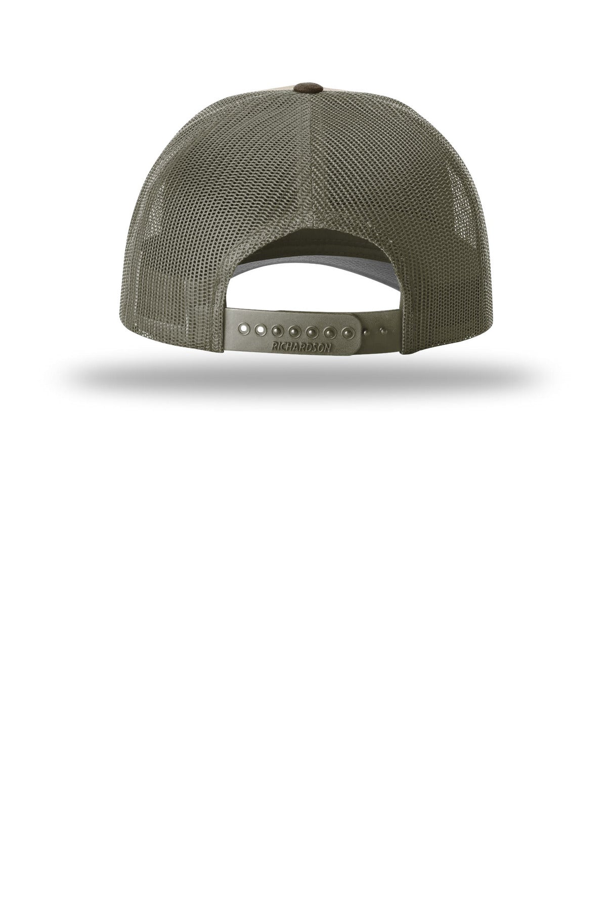 Rear View of Tan/Ldn/Br Richardson Low Pro Trucker 115
