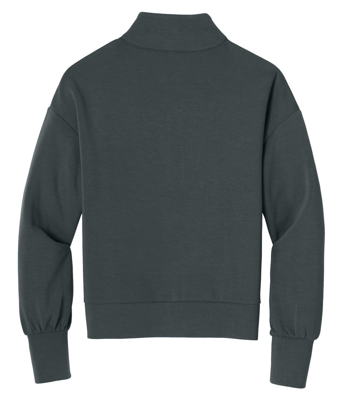Rear View of TarmacGrey OGIO Women's Transcend 1/4-Zip LOG861