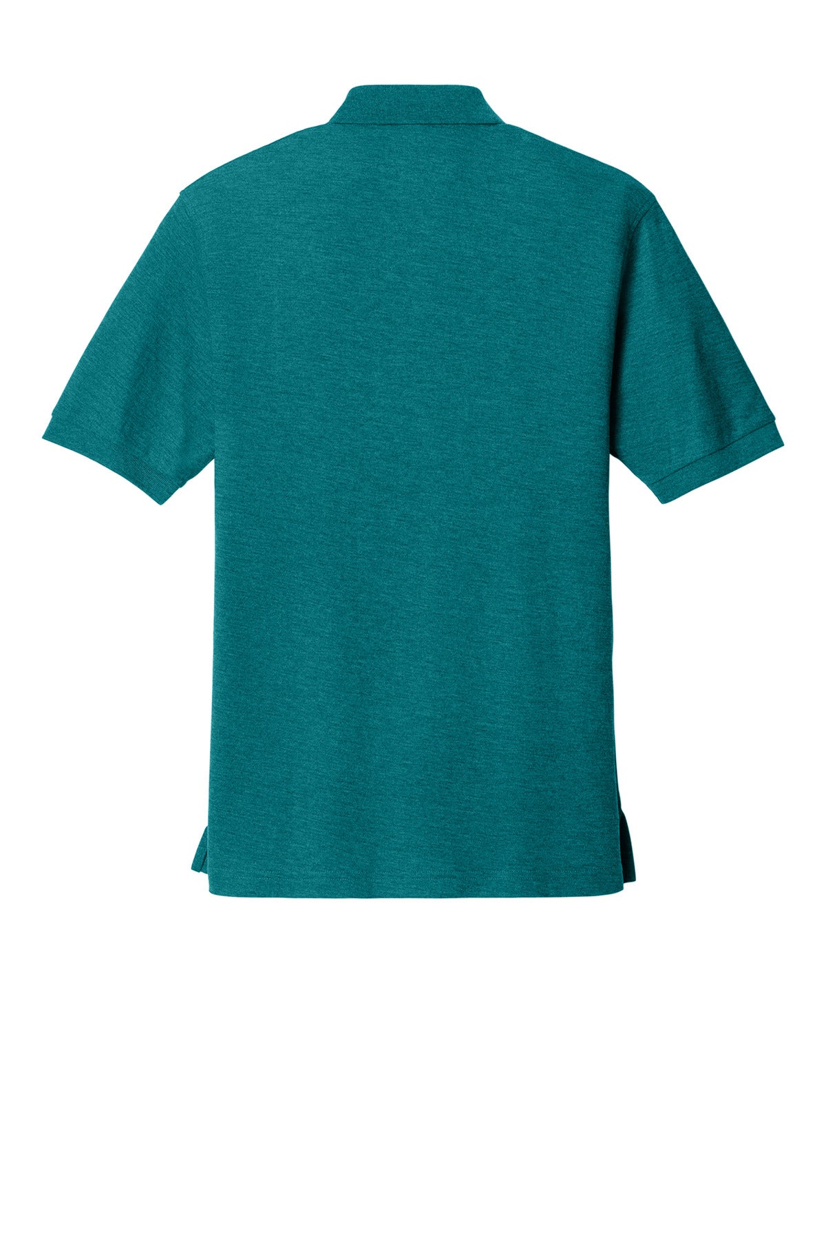 Rear View of Teal Green Port Authority Silk Touch Polo K500