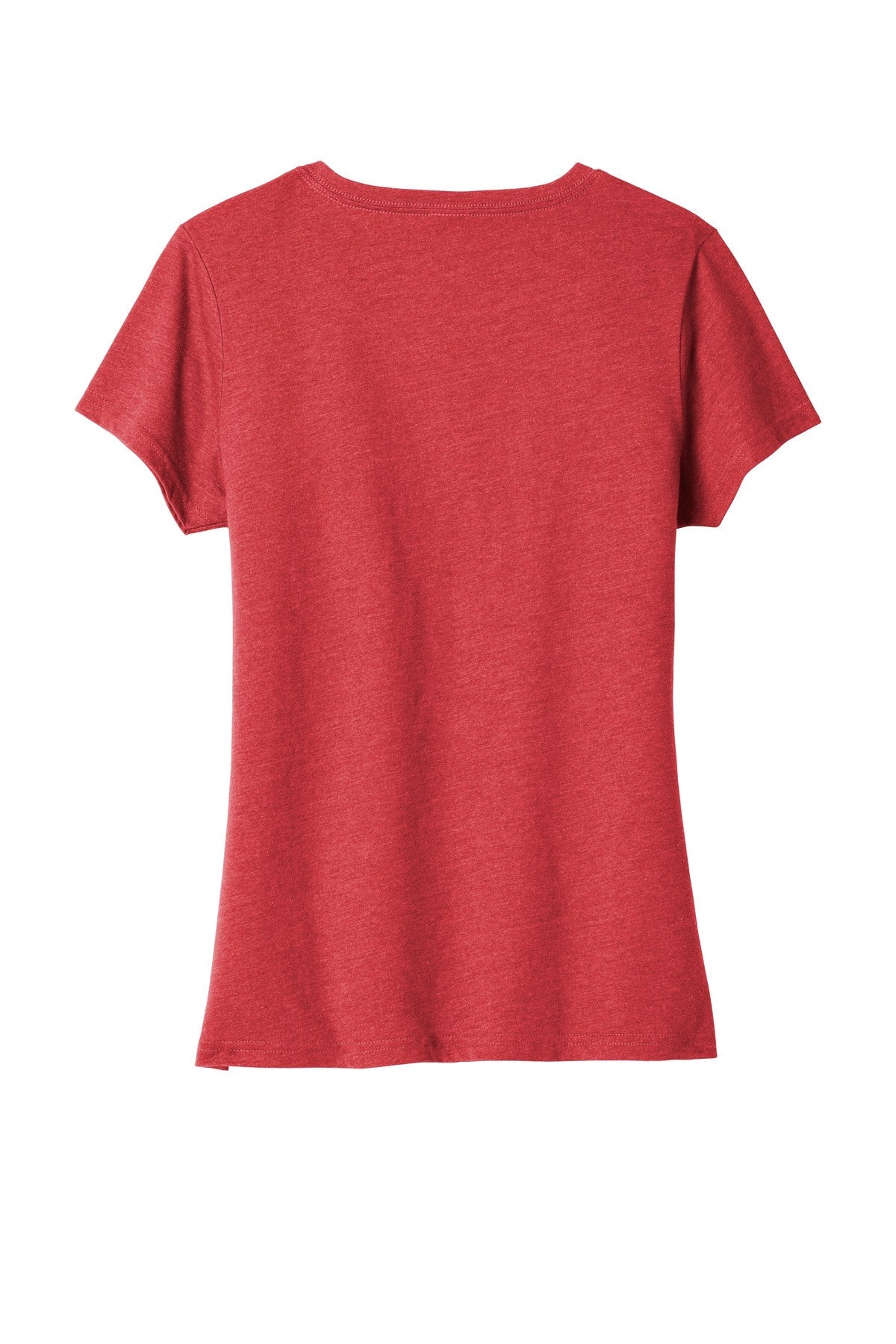 Rear View of Team Card Hthr Port & Co Women's Fan Favorite Blend V-Neck Tee. LPC455V