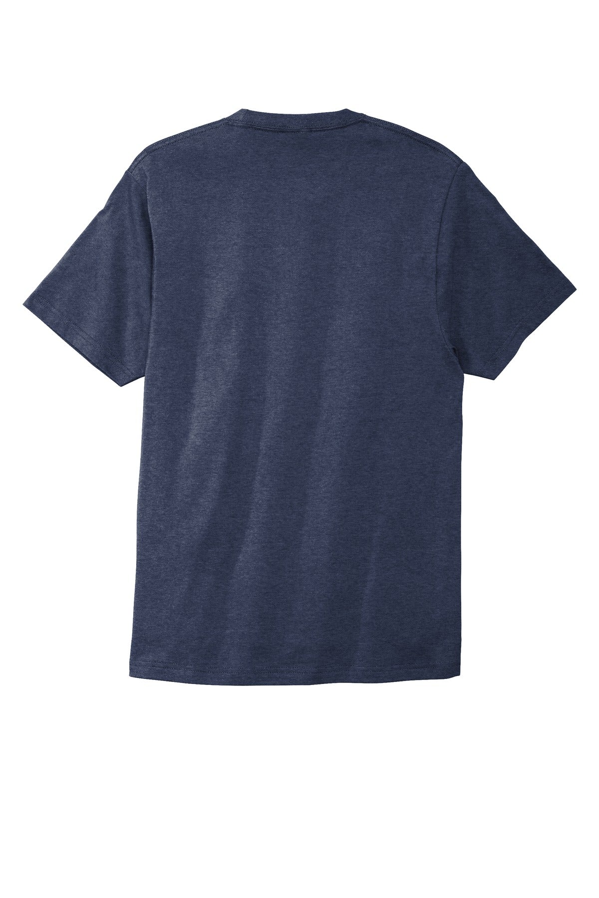 Rear View of Team Navy Hthr Port & Co Bouncer Tee PC600
