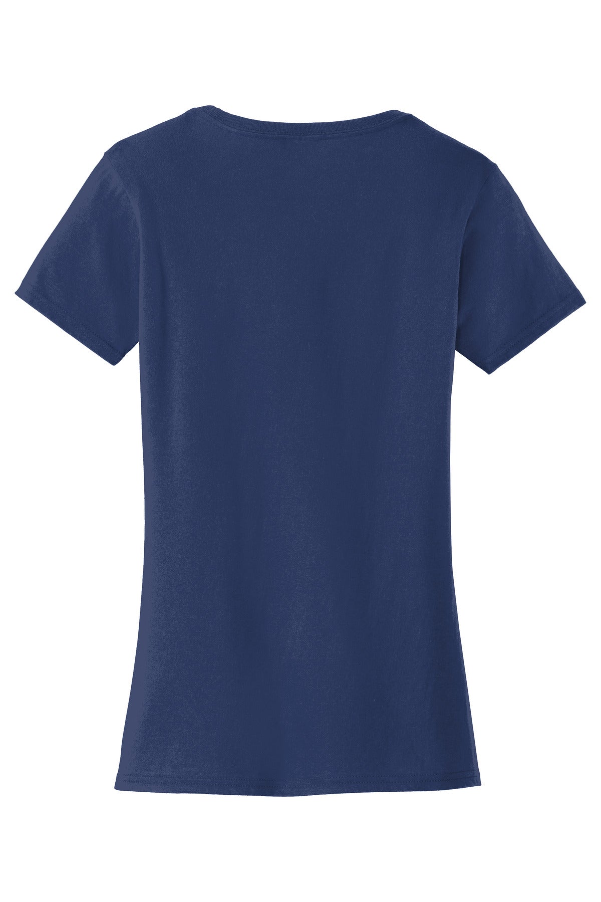 Rear View of Team Navy Port & Co Women's Fan Favorite Tee. LPC450