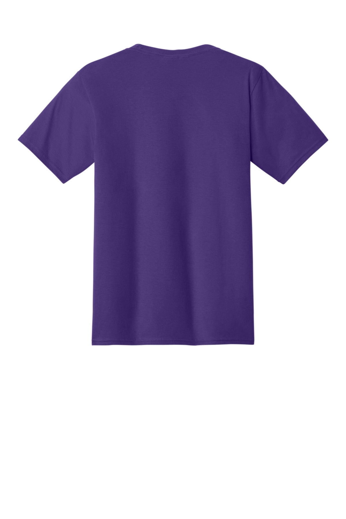 Rear View of Team Purple Port & Co Fan Favorite Tee. PC450