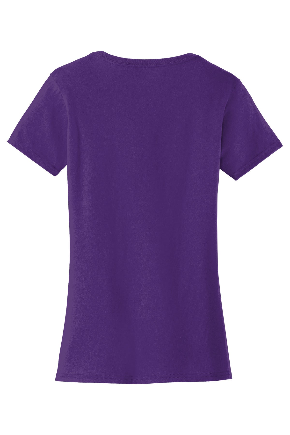 Rear View of Team Purple Port & Co Women's Fan Favorite Tee. LPC450