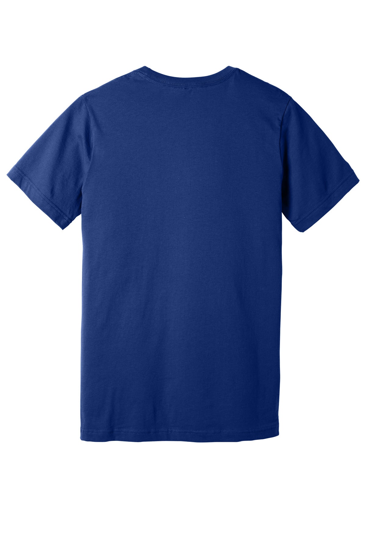 Rear View of TeamNavy BELLA+CANVAS Unisex Jersey Short Sleeve Tee. BC3001