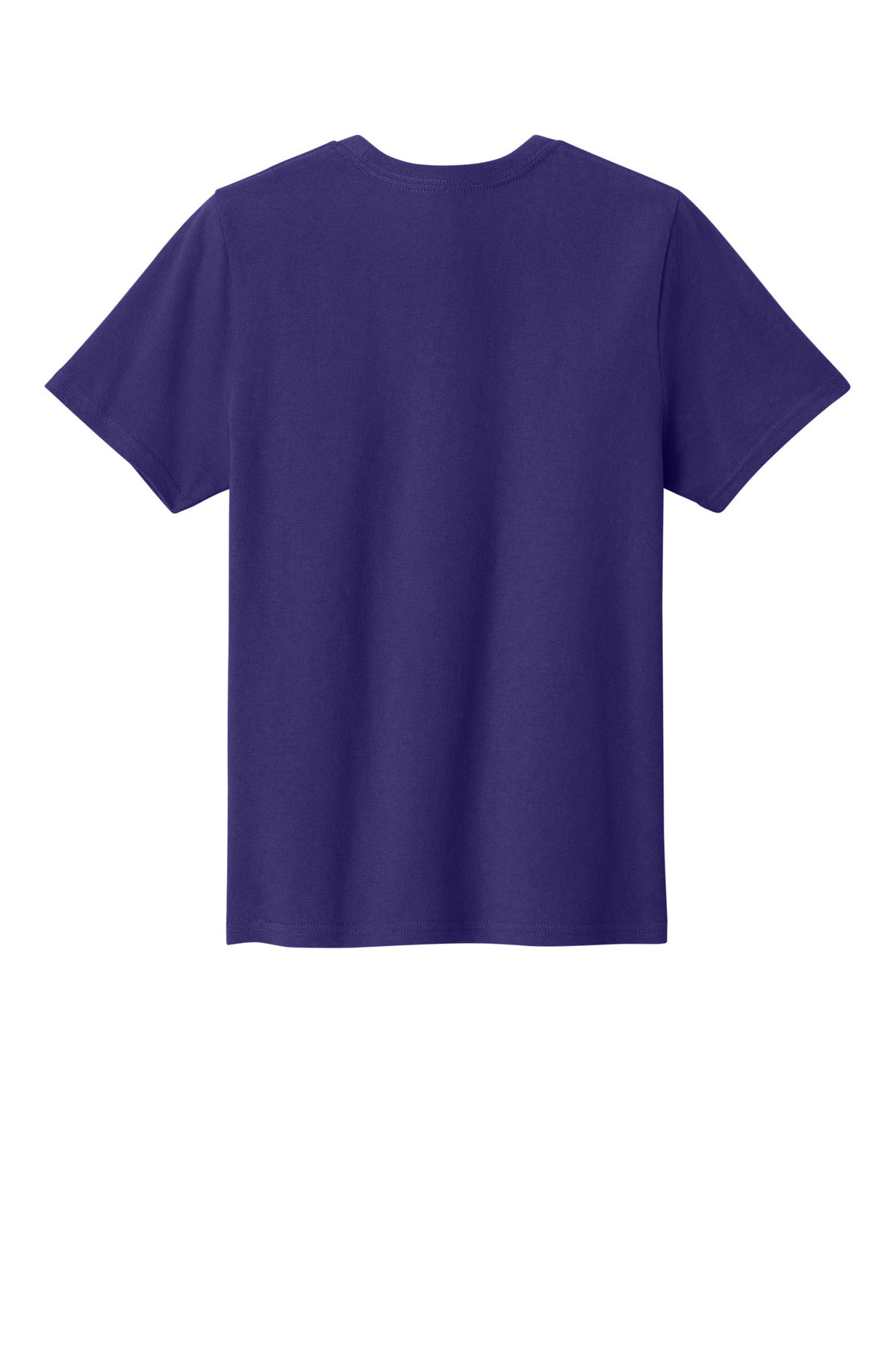 Rear View of TeamPurple Port & Co Youth Easy Cotton Tee PC43Y