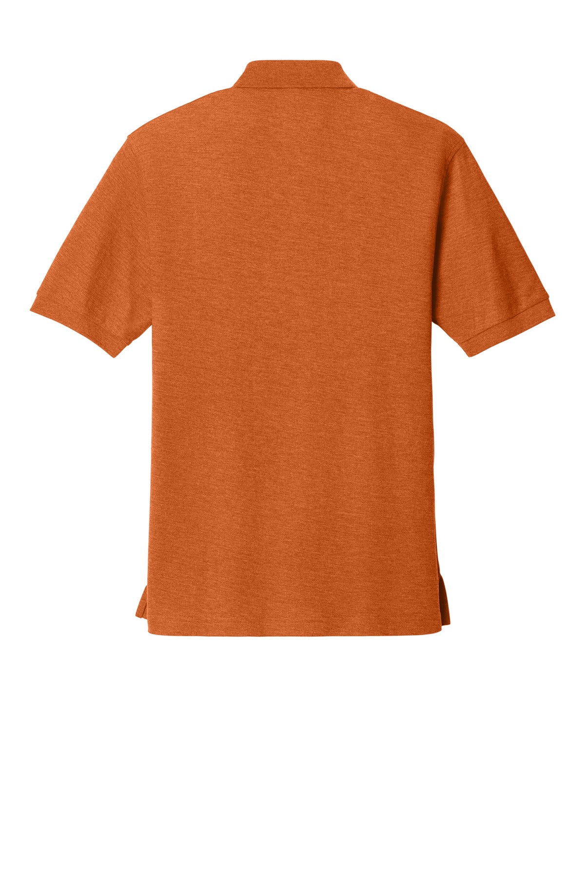 Rear View of Texas Orange Port Authority Extended Size Silk Touch Polo K500ES