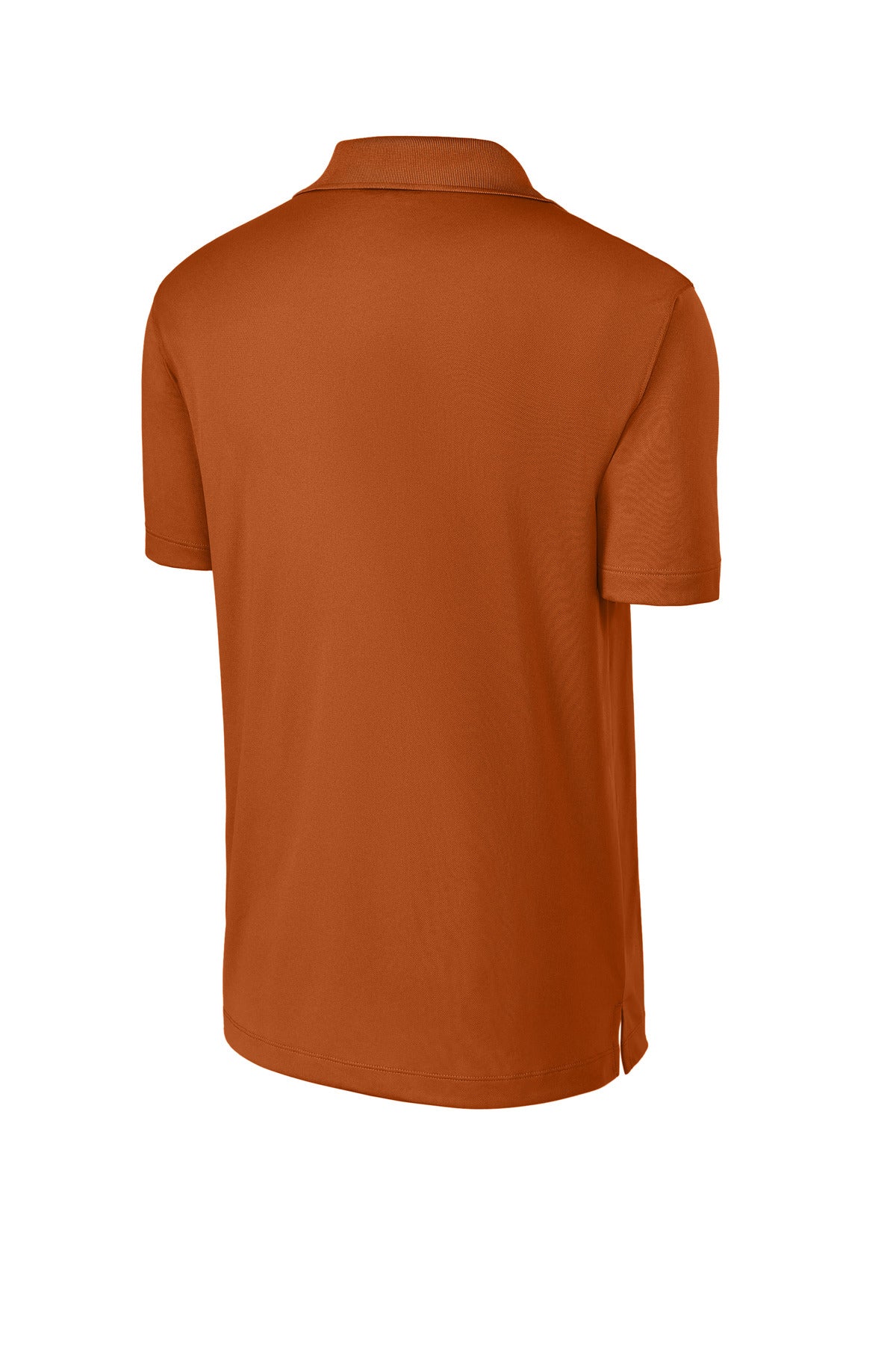 Rear View of Texas Orange Sport-Tek Micropique Sport-Wick Polo. ST650