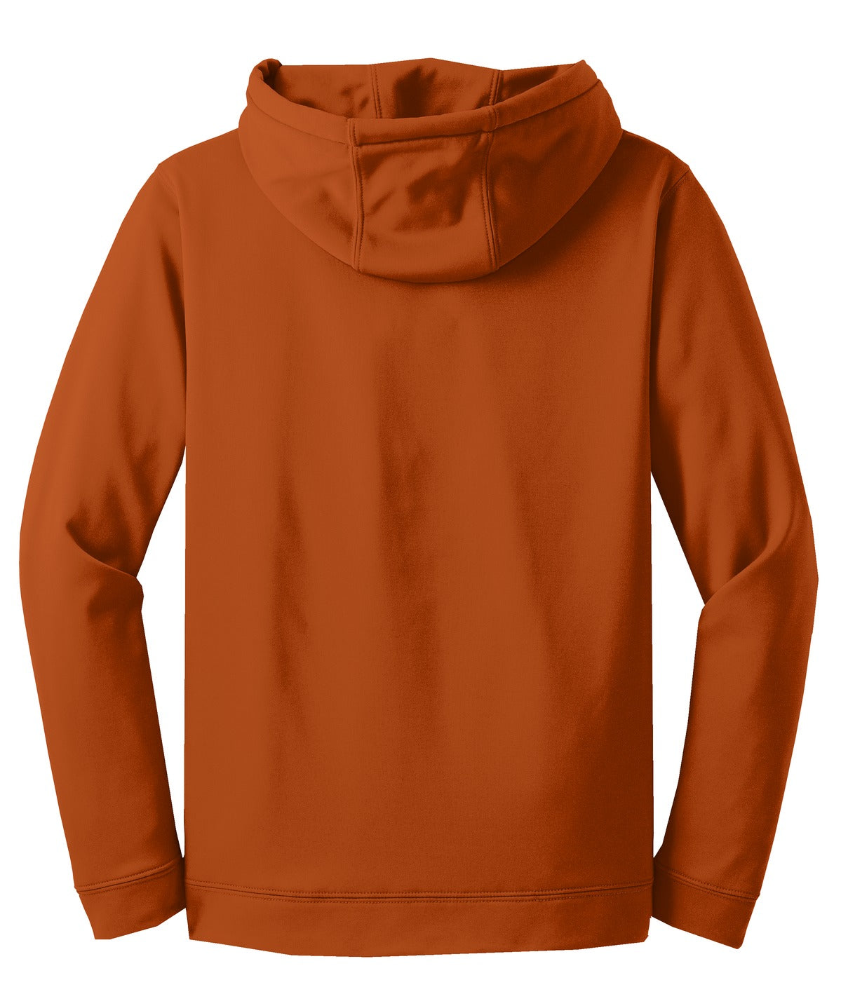 Rear View of Texas Orange Sport-Tek Sport-Wick Fleece Hooded Pullover. F244