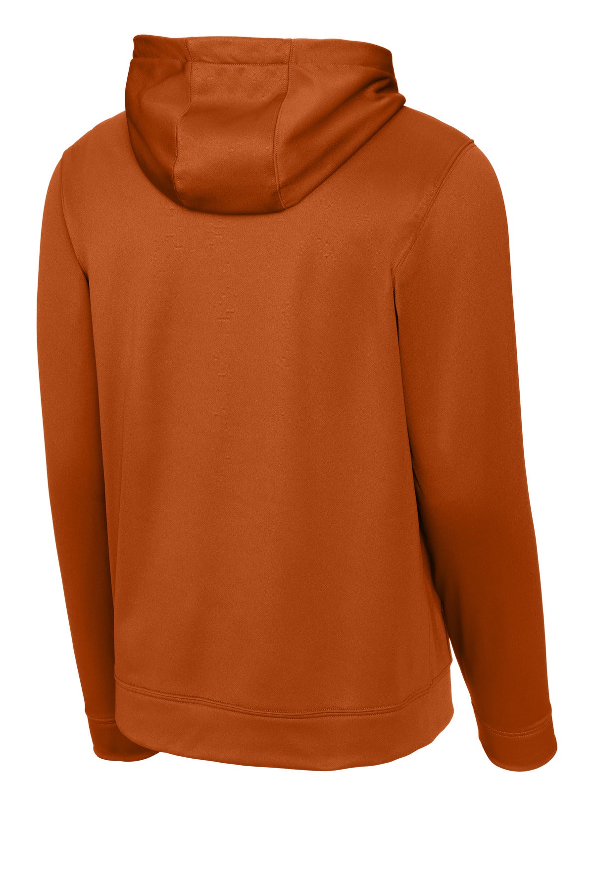 Rear View of Texas Orange Sport-Tek Sport-Wick Fleece Hooded Pullover. F244