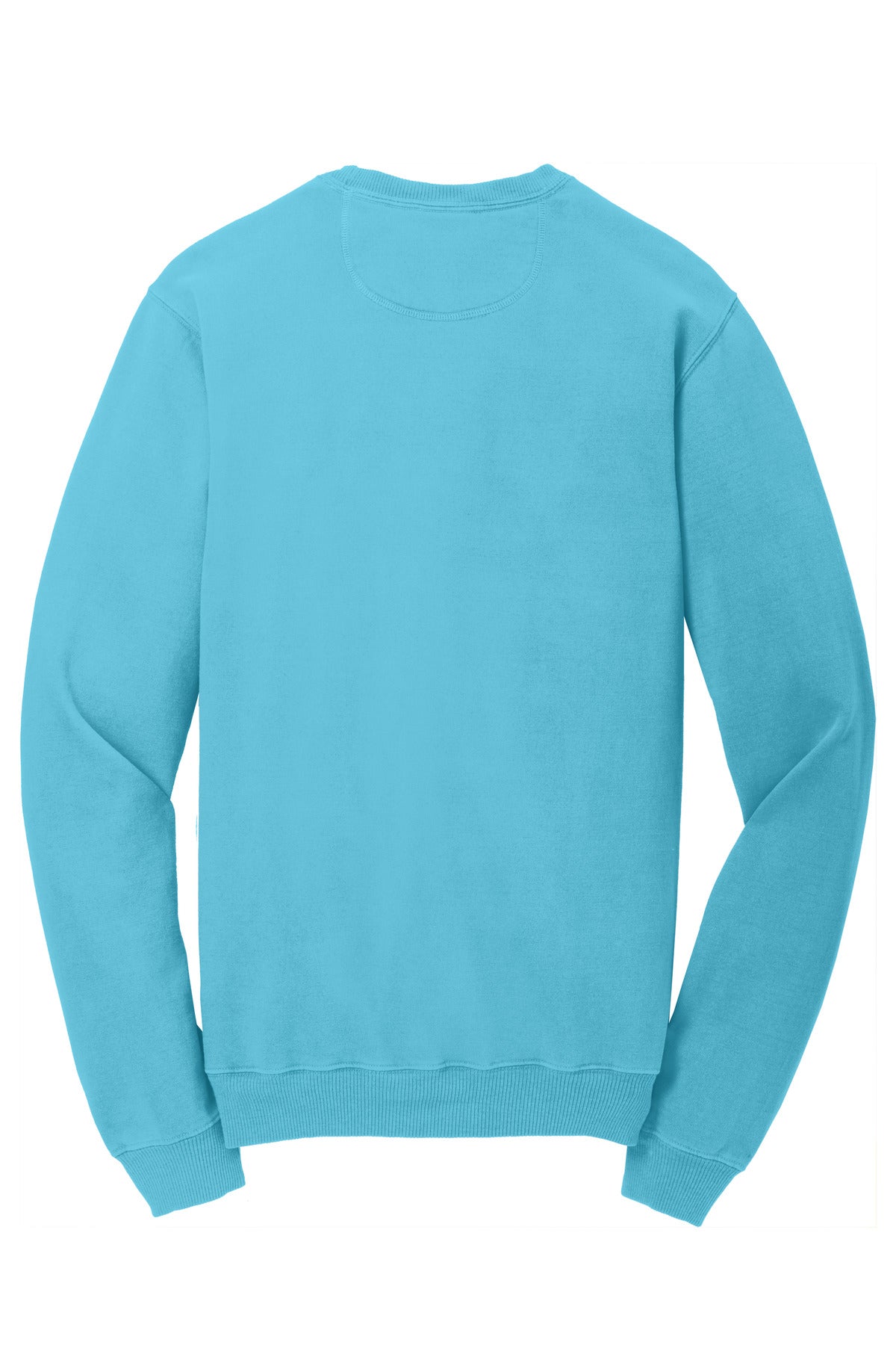 Rear View of Tidal Wave Port & Co Beach Wash Garment-Dyed Crewneck Sweatshirt PC098