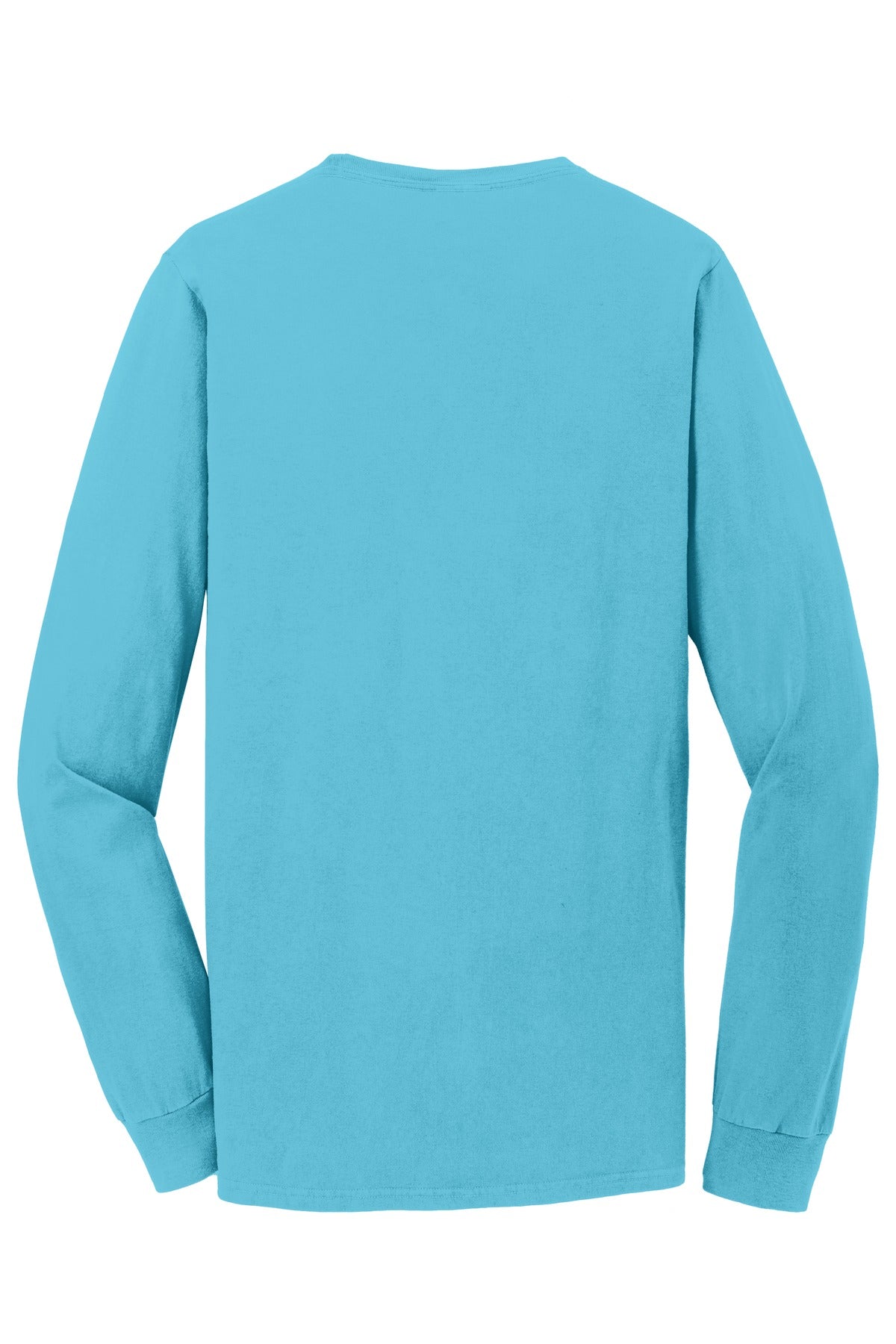 Rear View of Tidal Wave Port & Co Beach Wash Garment-Dyed Long Sleeve Tee PC099LS