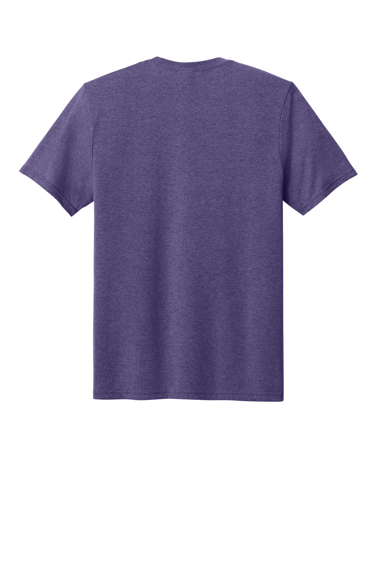 Rear View of TmPrpHthr Port & Co Tri-Blend Tee. PC330