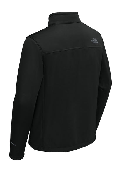Rear View of TNFBlack The North Face Chest Logo Ridgewall Soft Shell Jacket NF0A88D5