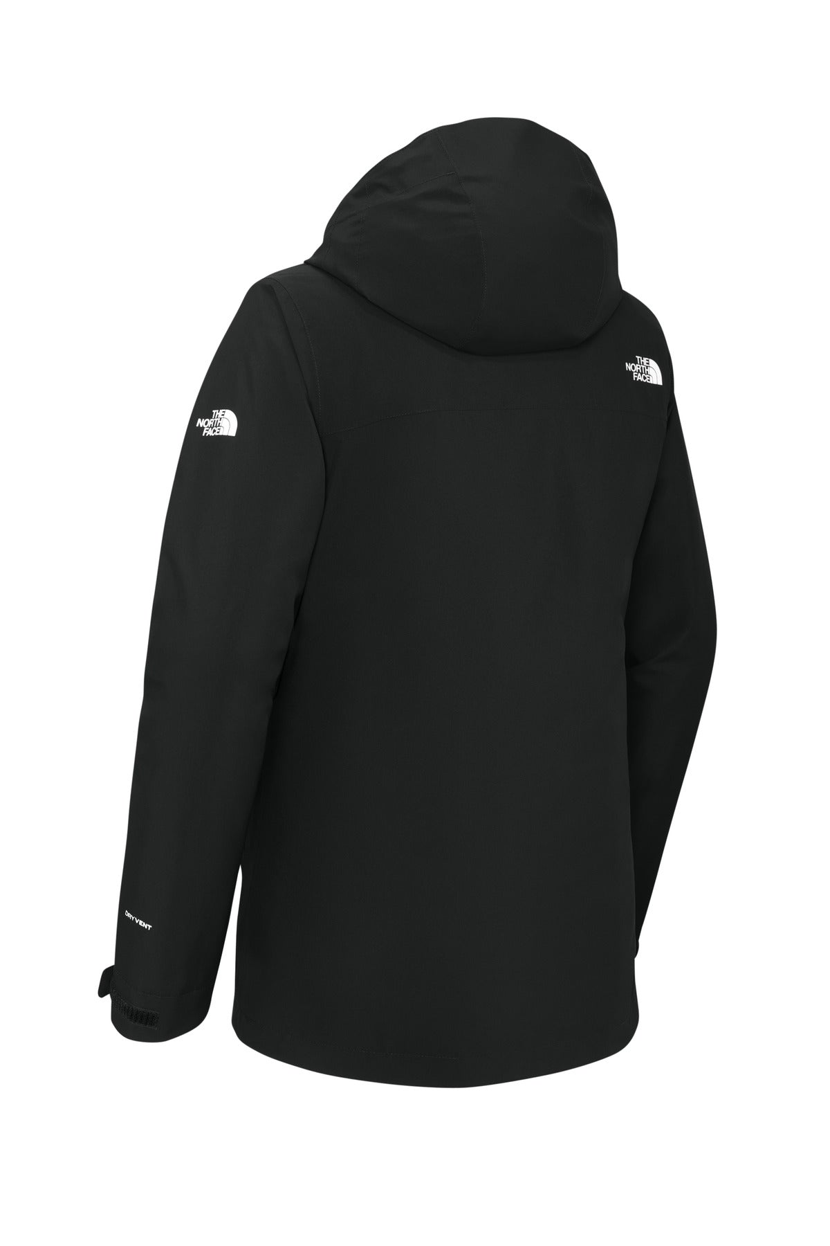 Rear View of TNFBlack The North Face Women's Castle Valley Triclimate 3-in-1 Jacket NF0A8FQG
